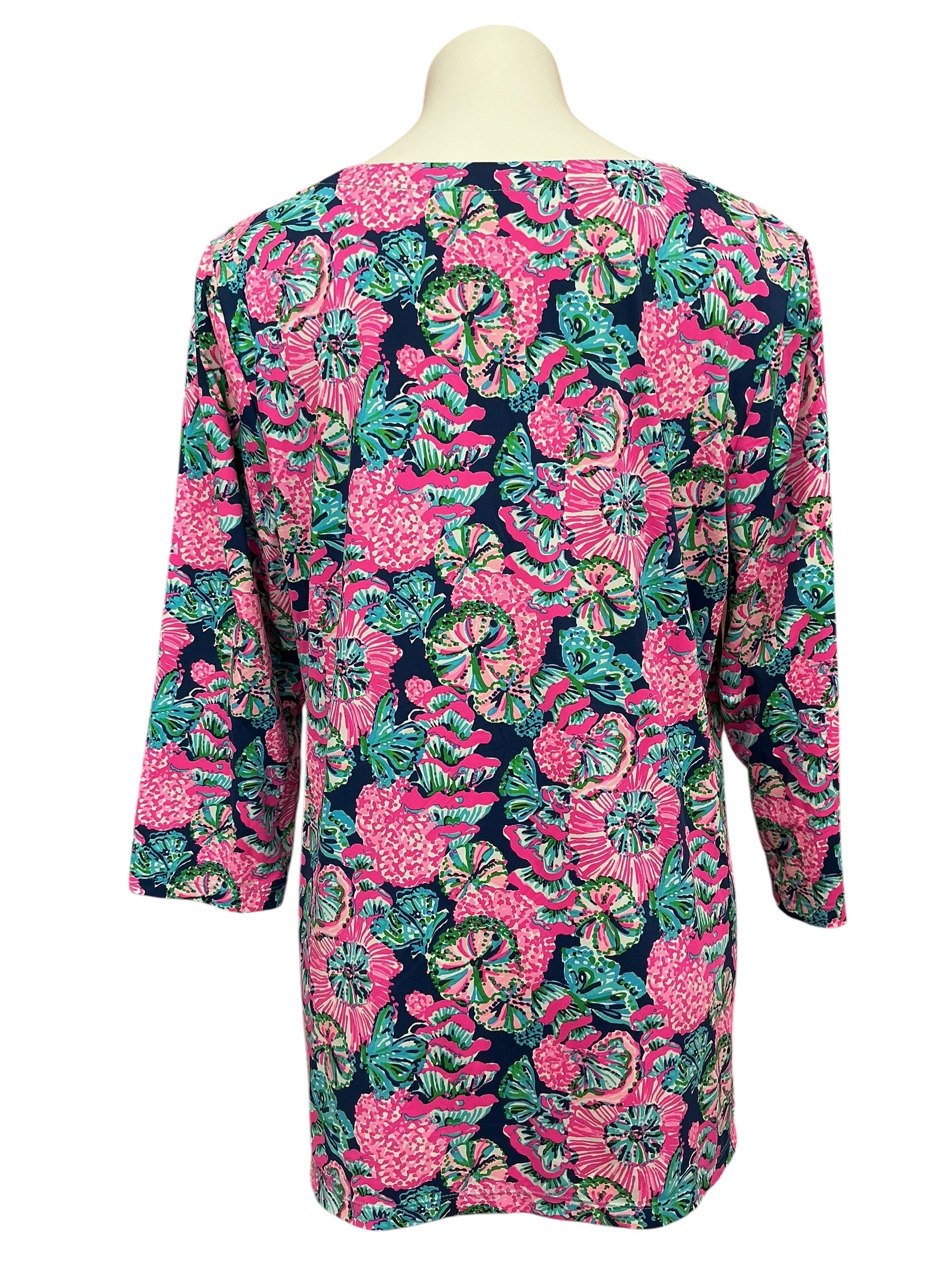 Lilly Pulitzer Karina Tunic Top Shroom With A View - Size XL