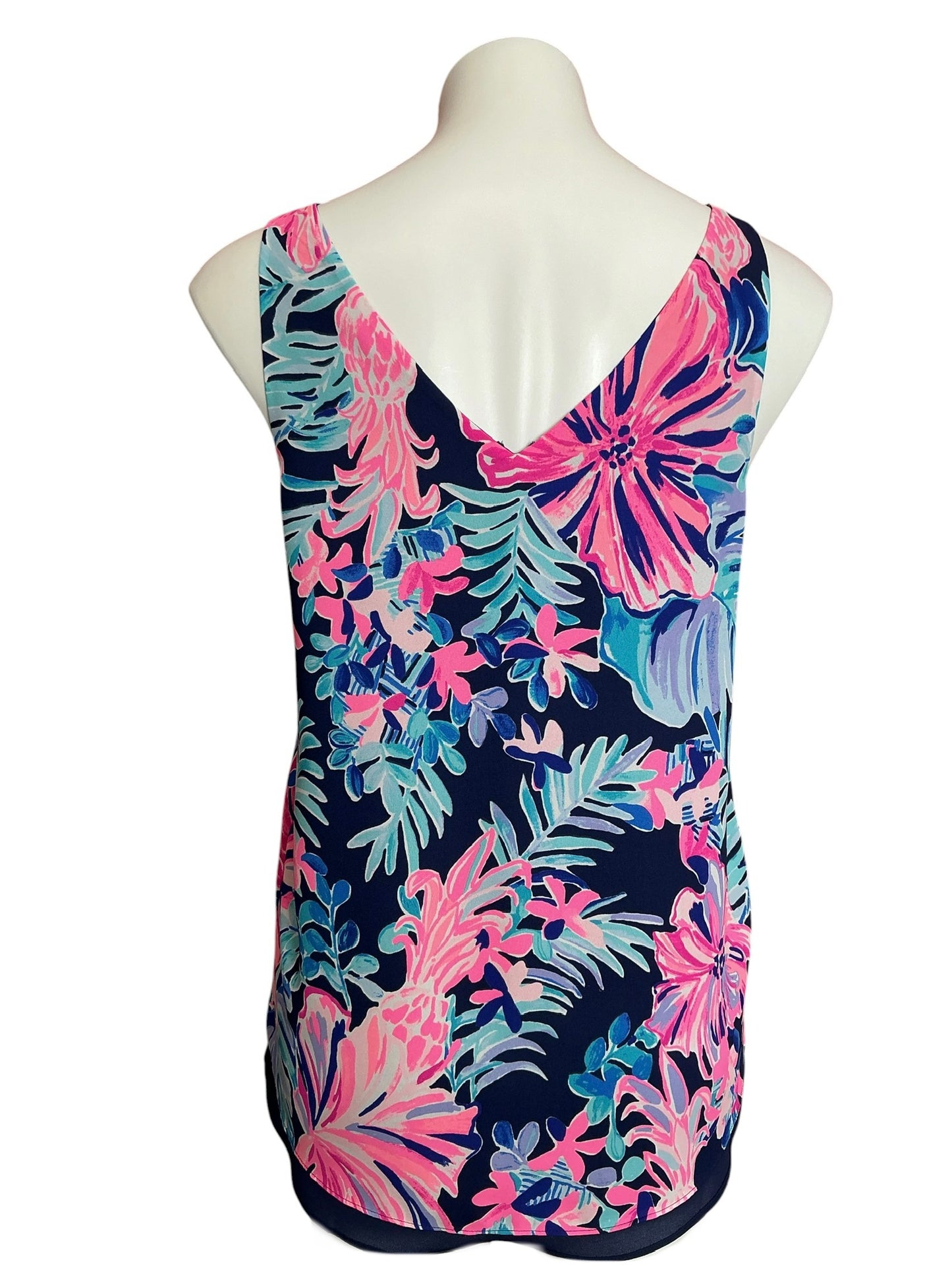 Lilly Pulitzer Florin Reversible Top Garden Getaway - Size M