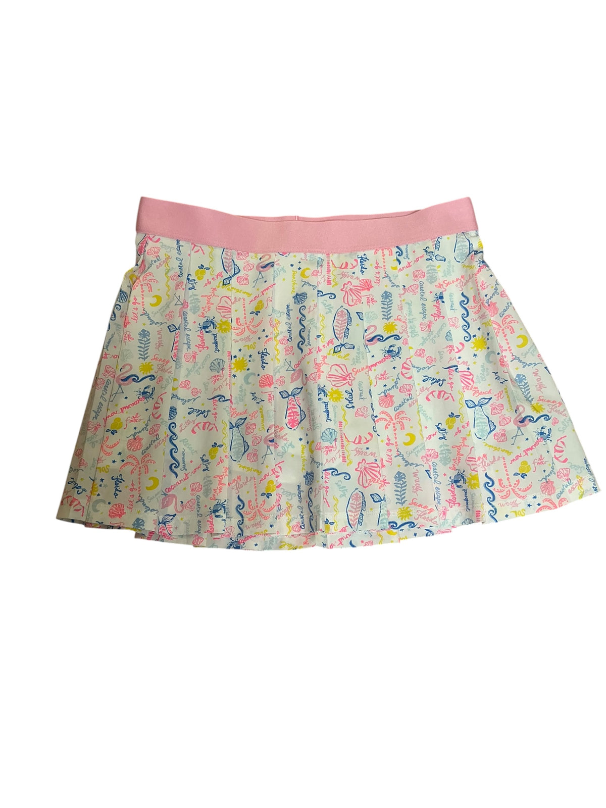 Lilly Pulitzer UPF 50+ Luxletic Drewlyn 13" Golf Skort Multi Summer Serenade Golf - Size XL (12-14)