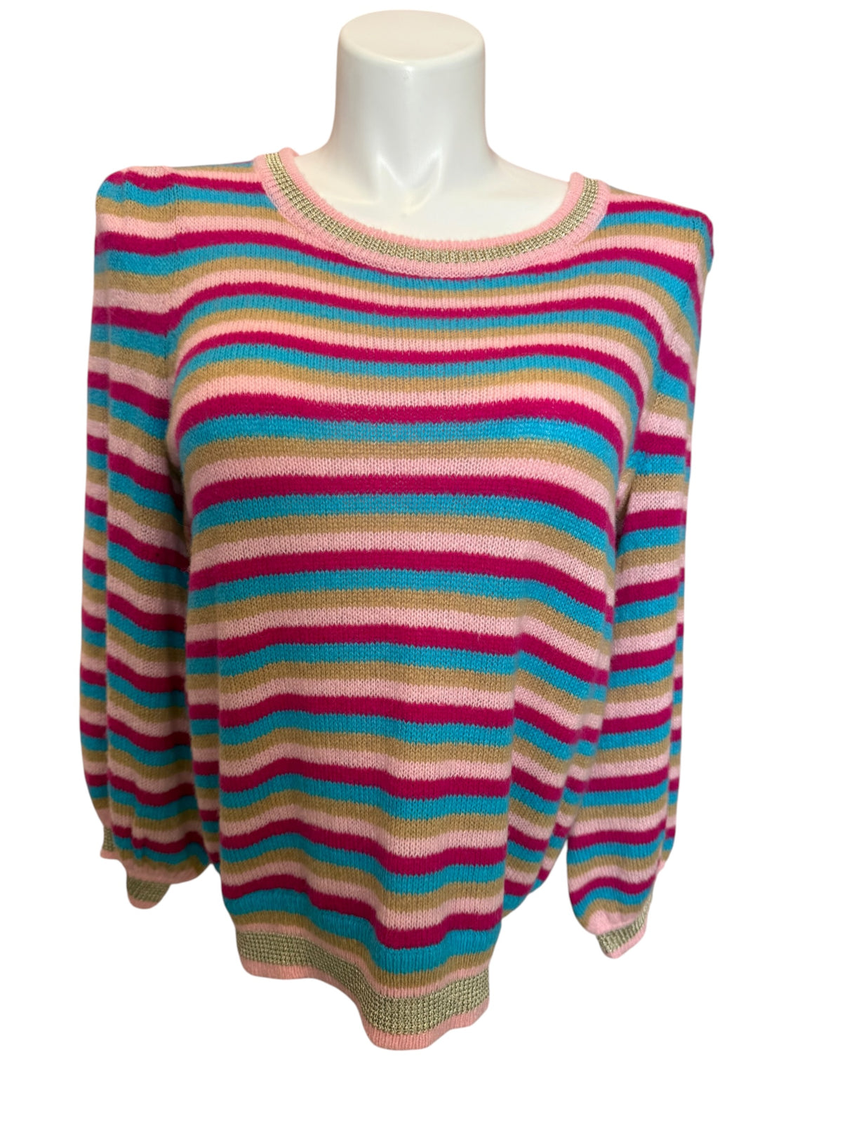Lilly Pulitzer NWT Marceletta Sweater Berry Soiree Carnival Stripe - Size XL