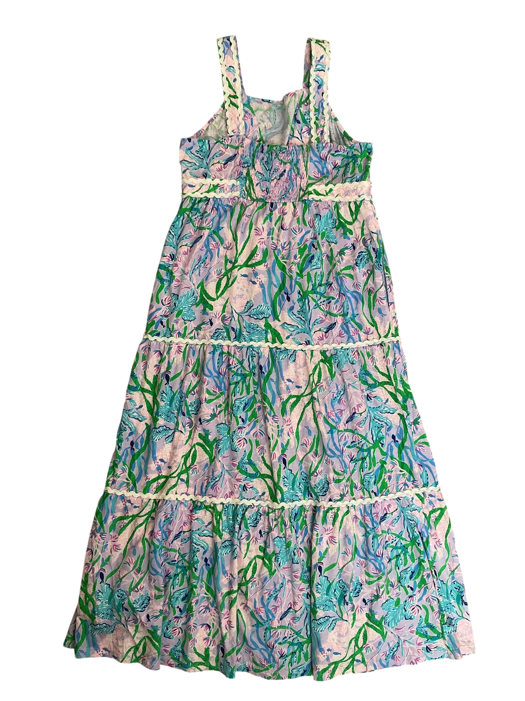 Lilly Pulitzer Kids Girls Mini Pollie Midi Dress Seacret Escape - Size XL 12-14