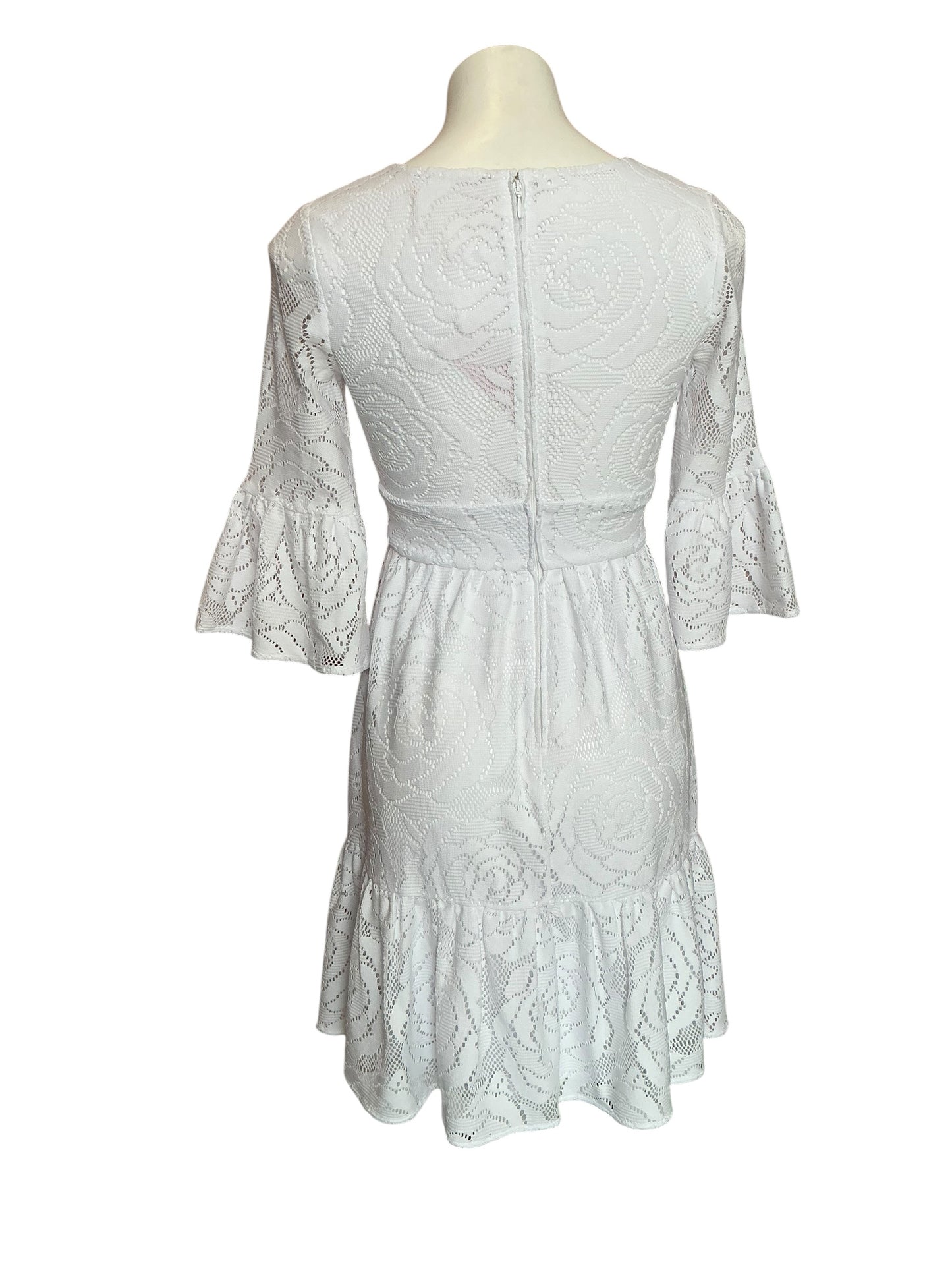 Lilly Pulitzer Cecelia Dress Resort White Bungalow Blossom Lace - Size 0