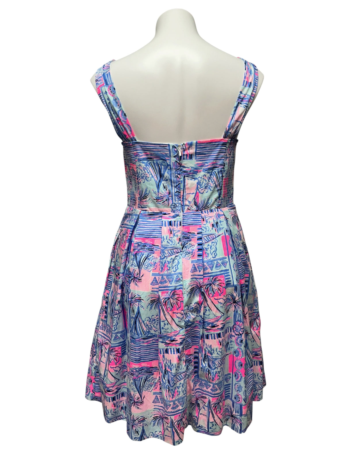 Lilly Pulitzer Cyndi Dress Whisper Blue Yeah Buoy - Size 12