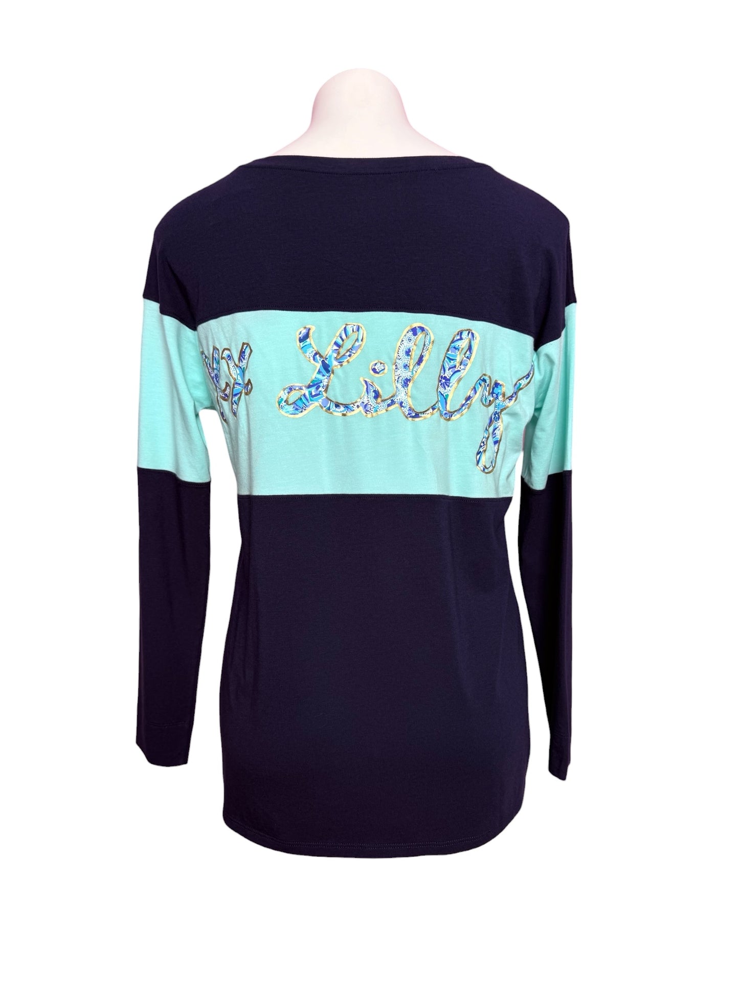 Lilly Pulitzer- NWT Finn Top Resort Aqua Lilly High Maintenance Size XS