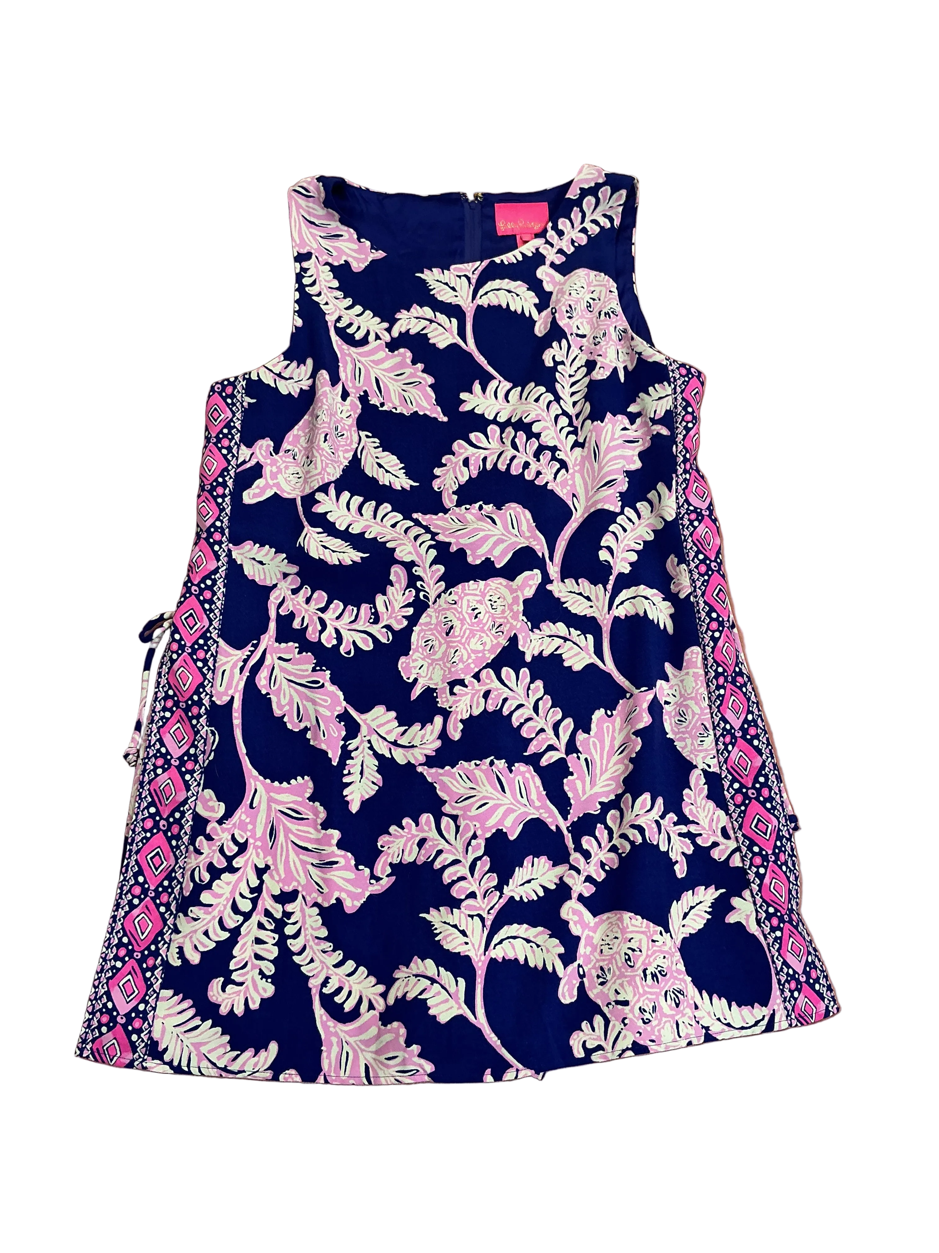 Lilly Pulitzer Donna Romper Galaxy Blue What The Shell Turtle - Size 16