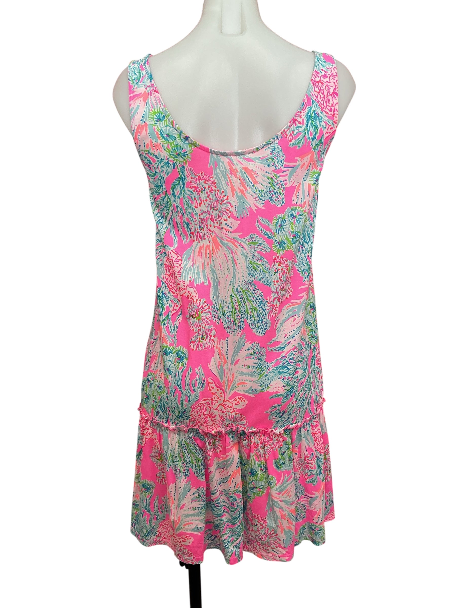 Lilly Pulitzer Skyelar Tank Dress Prosecco Pink Seaing Things - Size XS