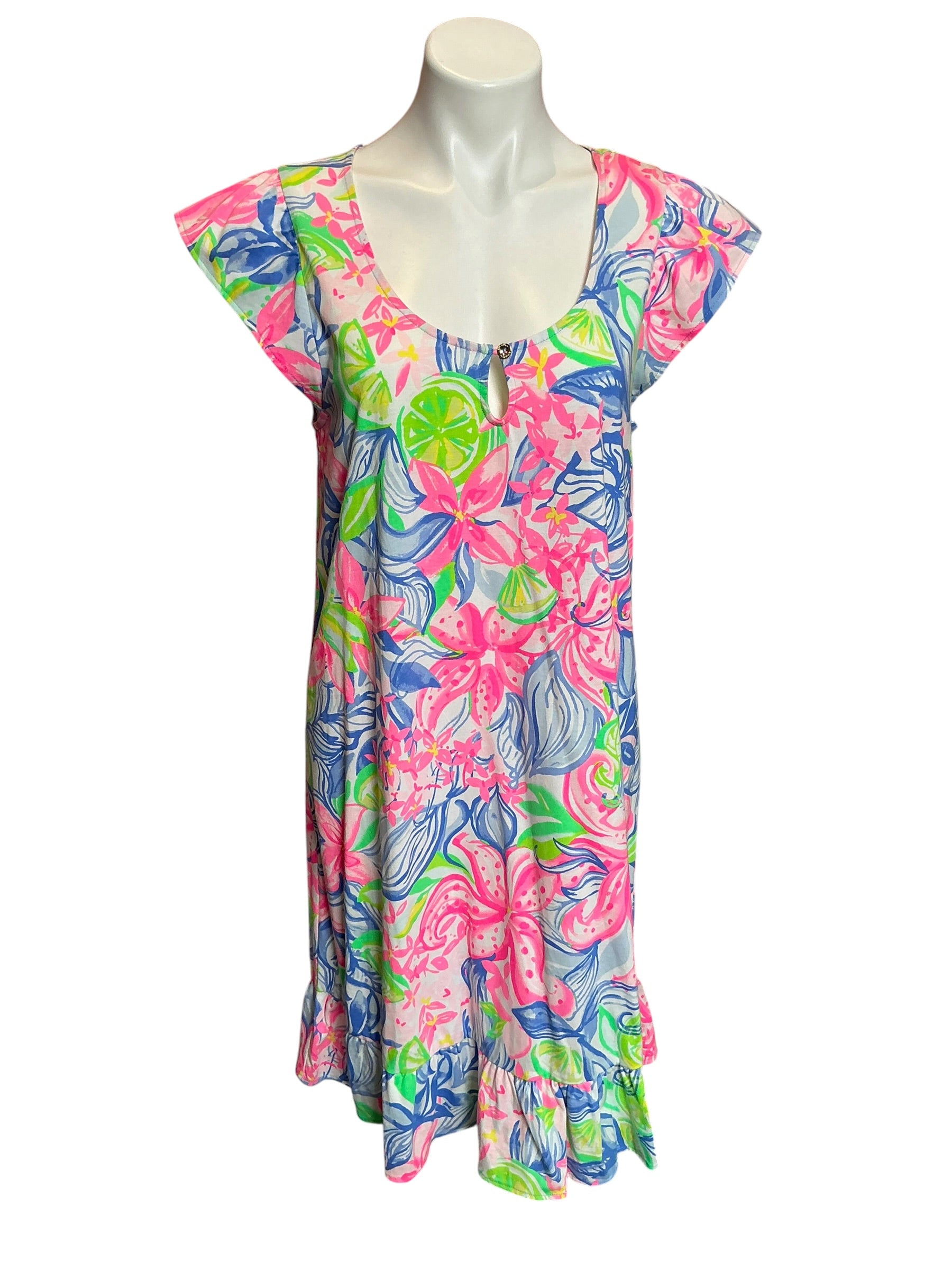 Lilly Pulitzer NWT Rejina Dress Multi Havana Cocktail - Size L