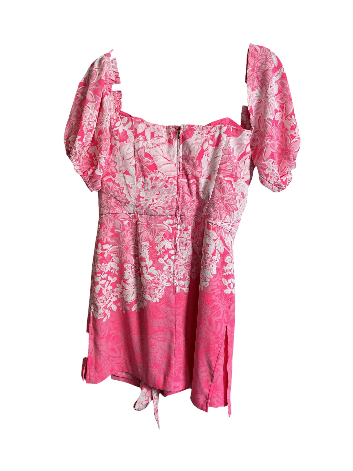 Lilly Pulitzer Winola Off The Shoulder Romper - Roxie Pink Shadow Dancer Engineered - Size 10