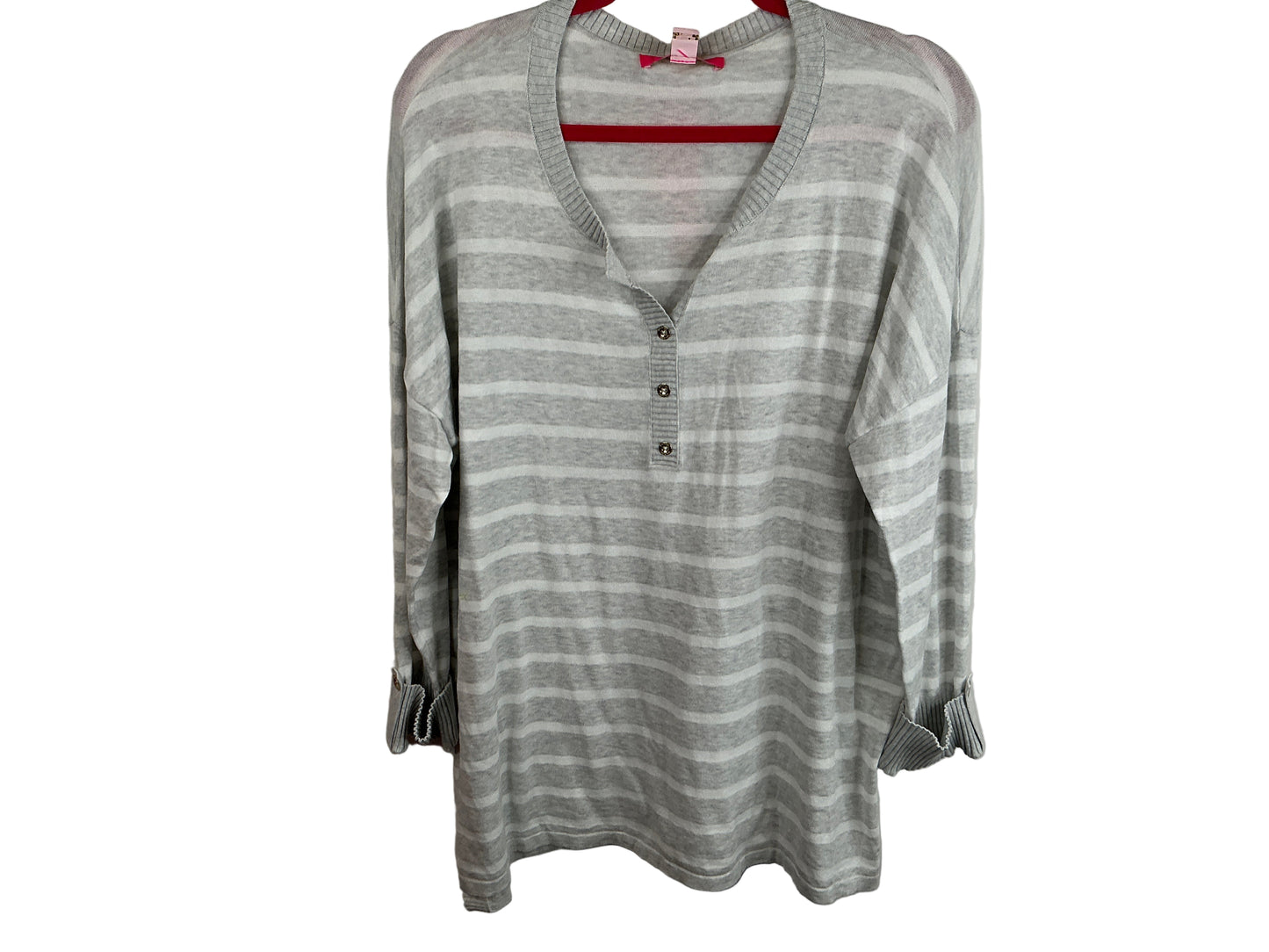 Lilly Pulitzer NWT Faraway Sweater Heathered Seaside Grey Moonlight Stripe - Size XL