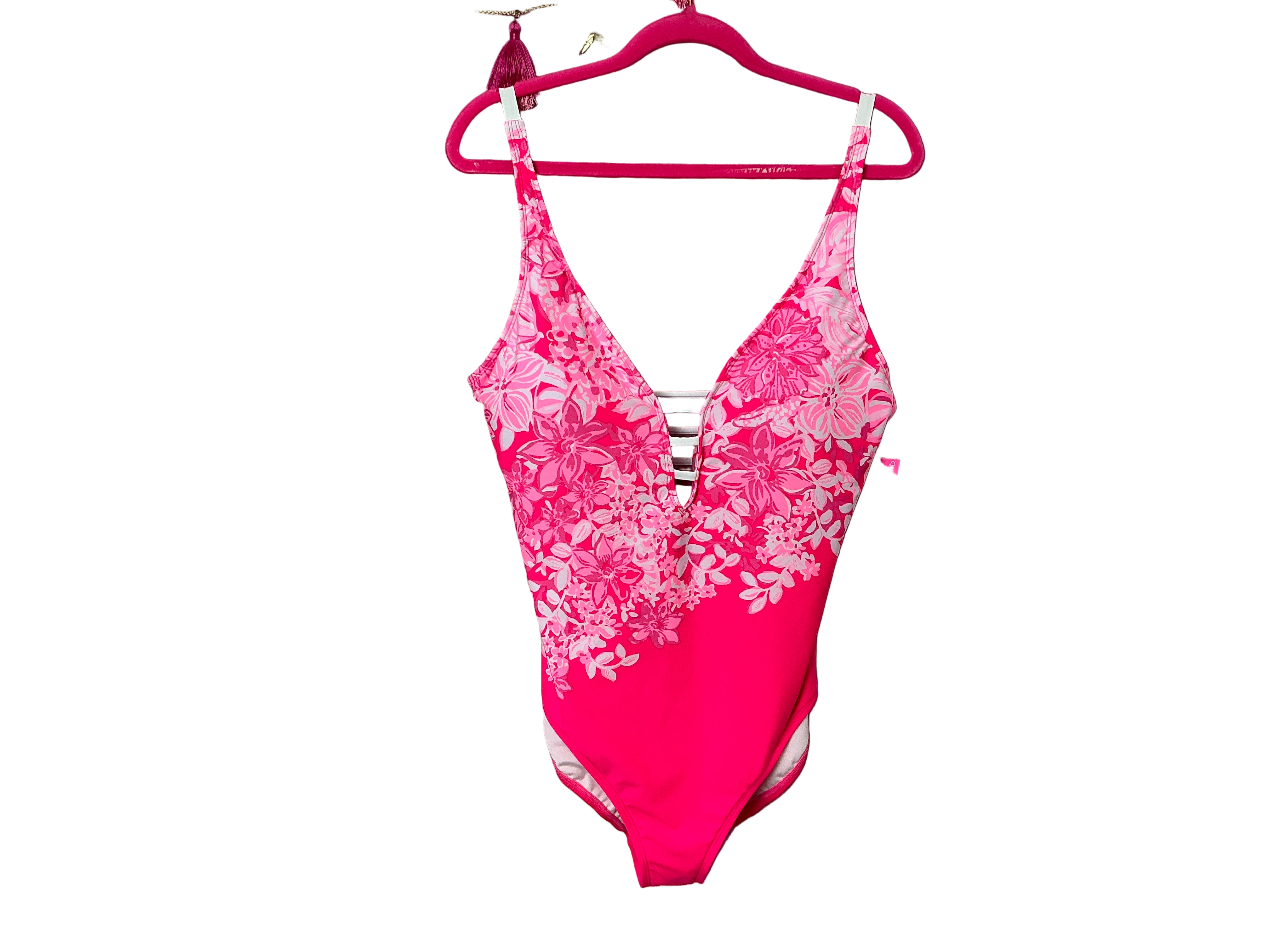 Lilly Pulitzer Bathing Suit NWT - Jaspen One Piece - Roxie Pink - Shadow Dancer - Engineered One Piece - Size 16