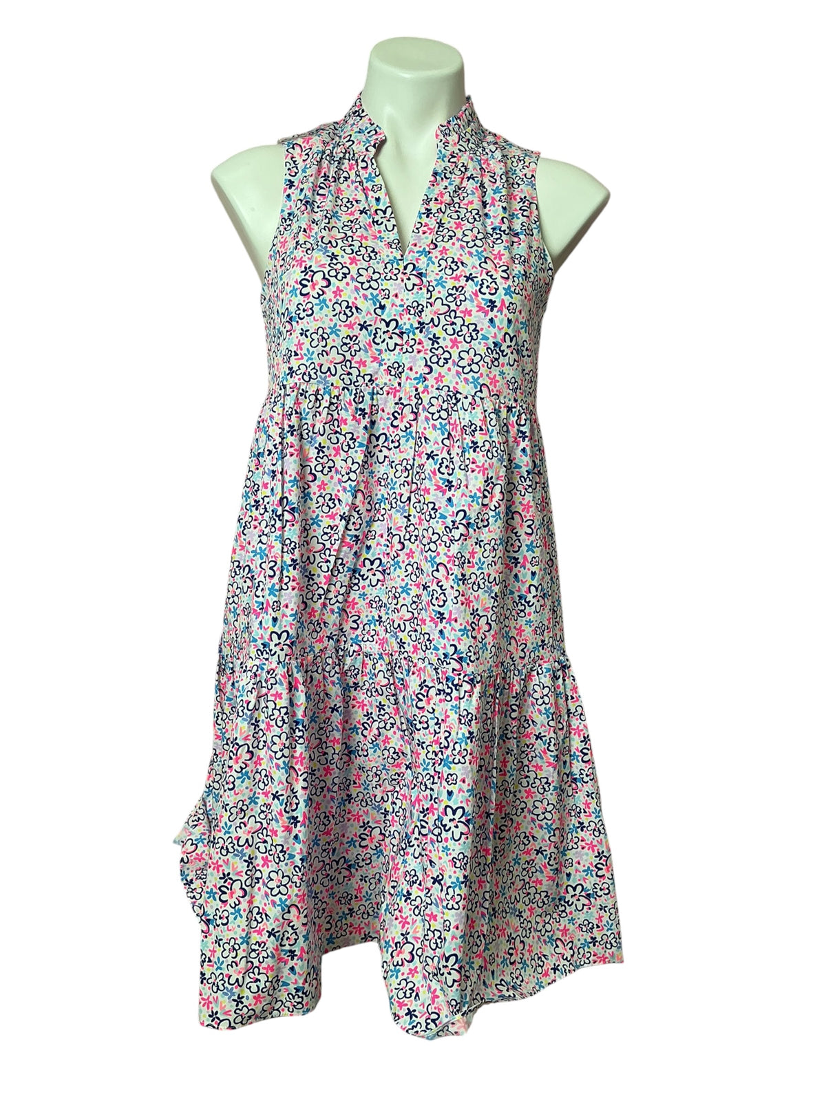 Lilly Pulitzer NWT Novella Dress Multi Fun Sun Repeat Ditsy - Size XS