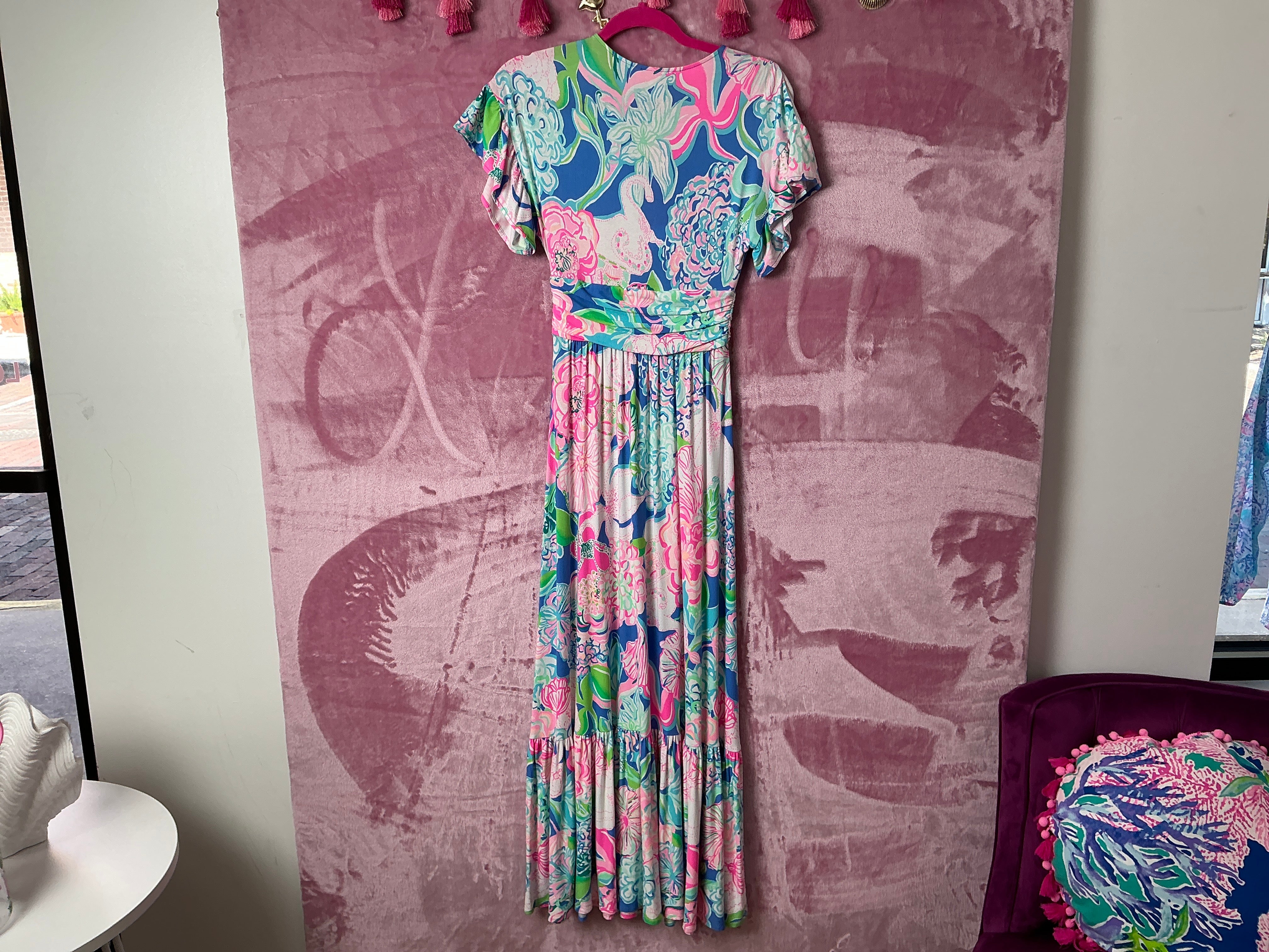 Lilly Pulitzer Maxi Dress - Jessie Midi Dress - Multi - Peony For Your Thoughts - Size XXS