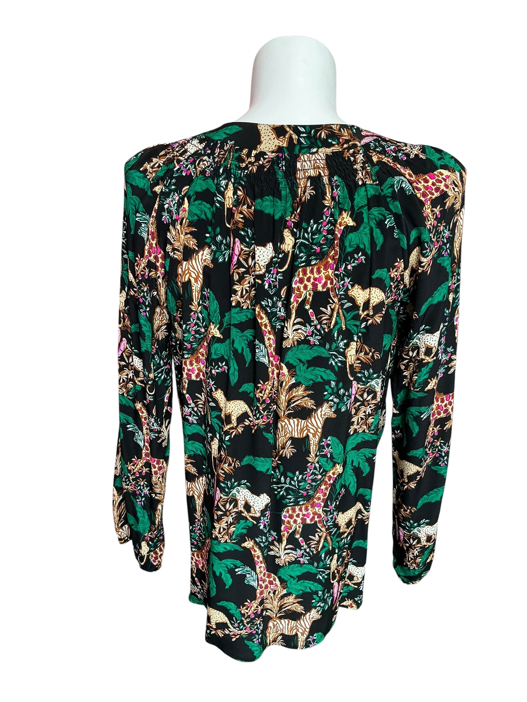 Lilly Pulitzer Elsa Silk Top Multi Dancing in the Moonlight - Size XL