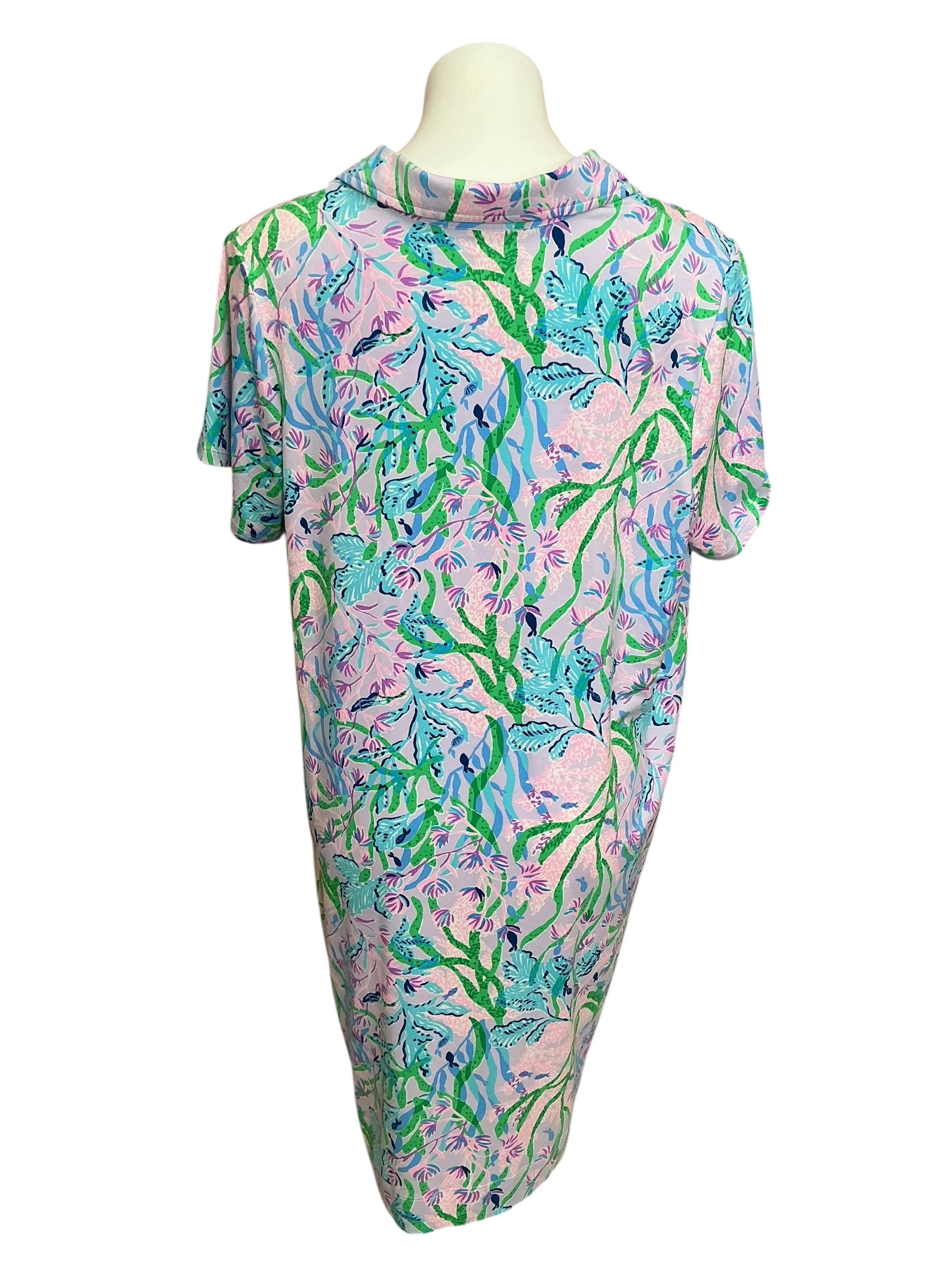 Lilly Pulitzer NWT Dune UPF 50+ Short Sleeve Dress Multi Seacret Escape - Size XXL
