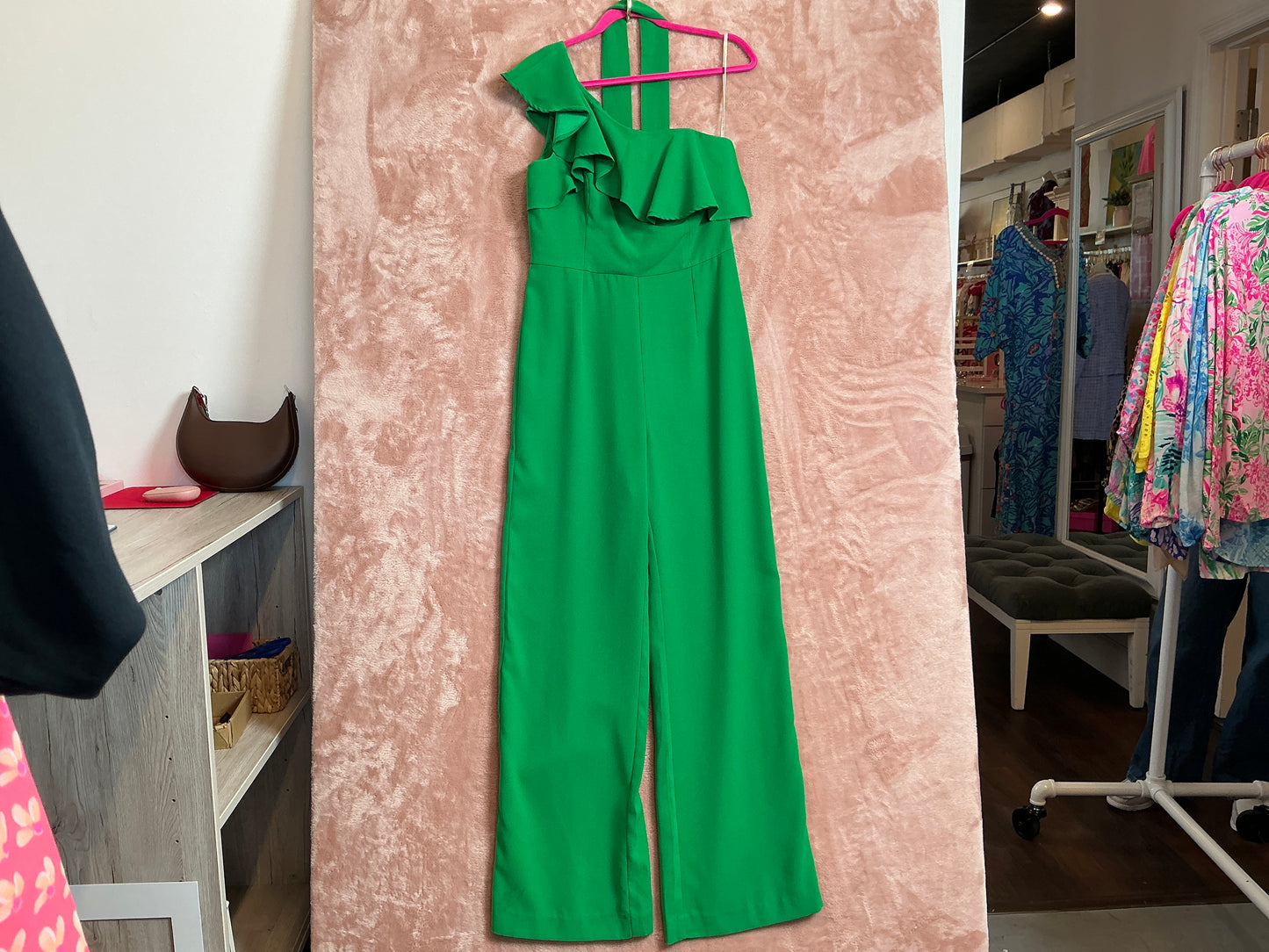 Lilly Pulitzer NWT Lyra Jumpsuit Fern Gully Green - Size M