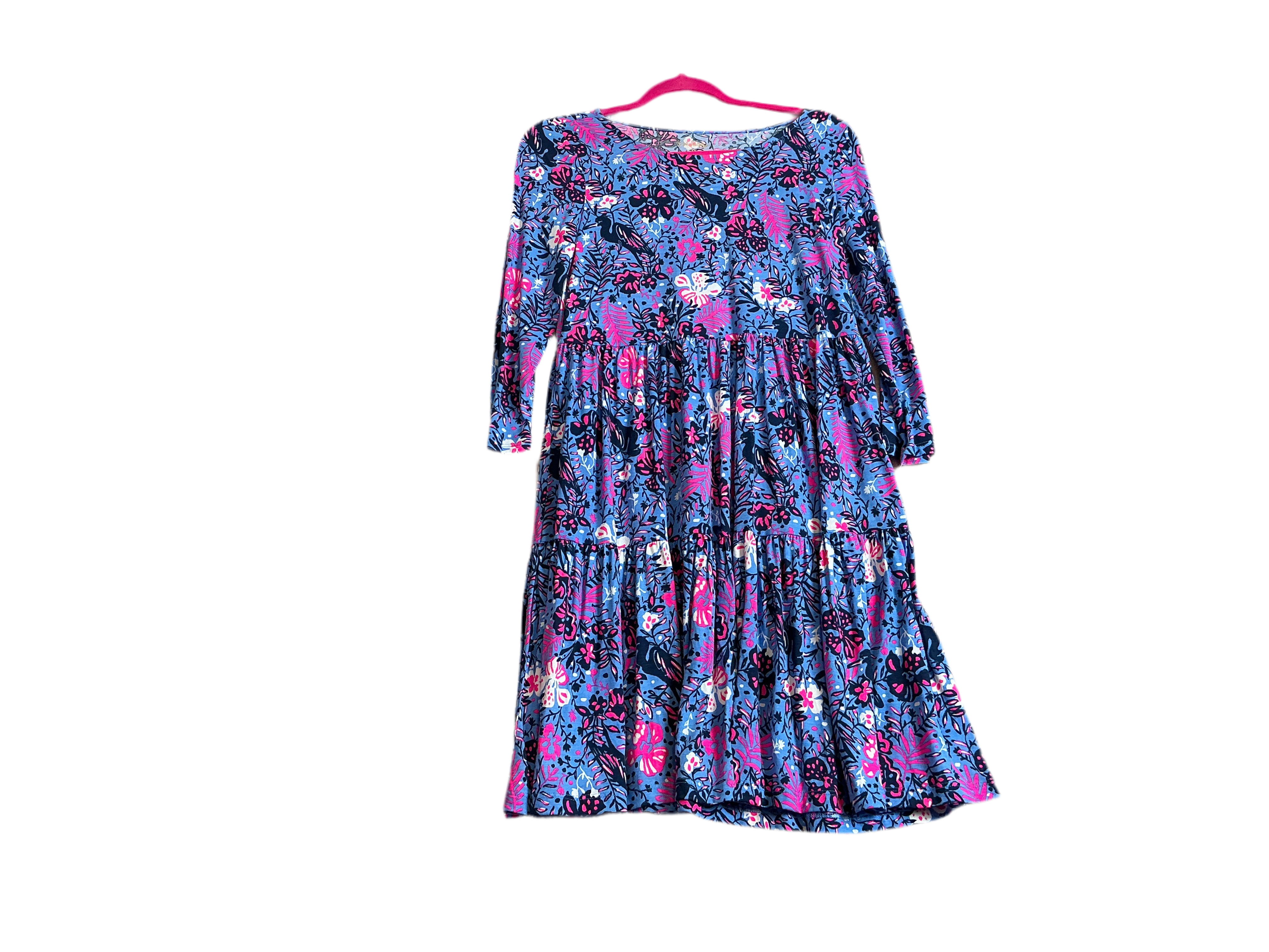 Lilly Pulitzer Geanna Swing dress in a blue and pink floral pattern - Size XS