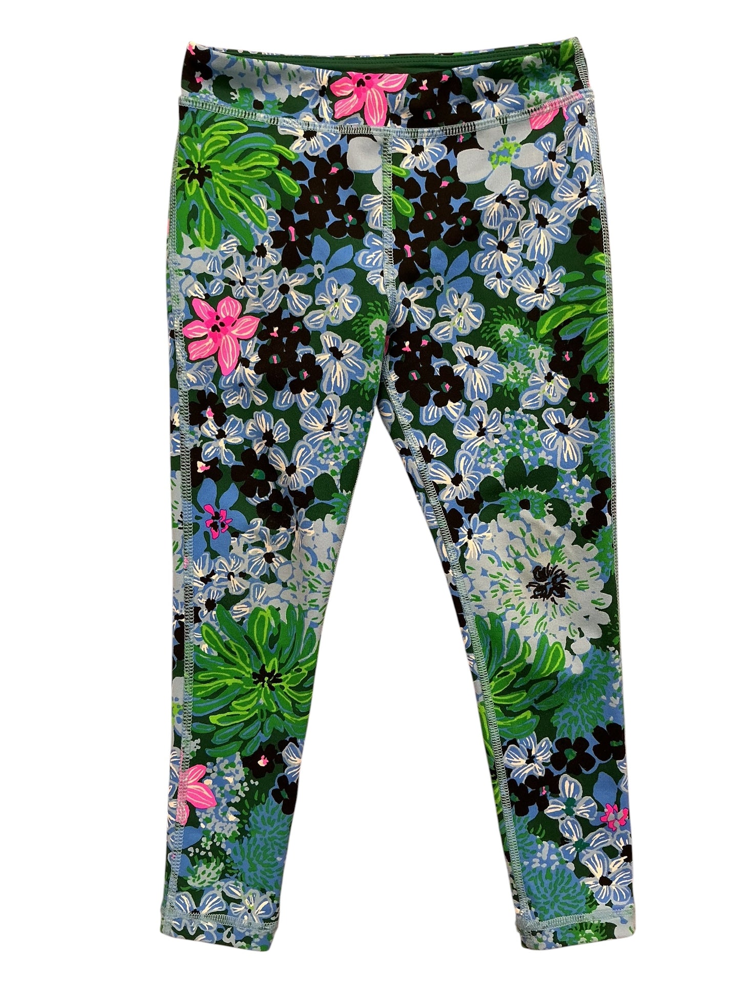 Lilly Pulitzer Kids Girls Weekender Midi Leggings Iris Blue High Maintenance - Size S 4-5