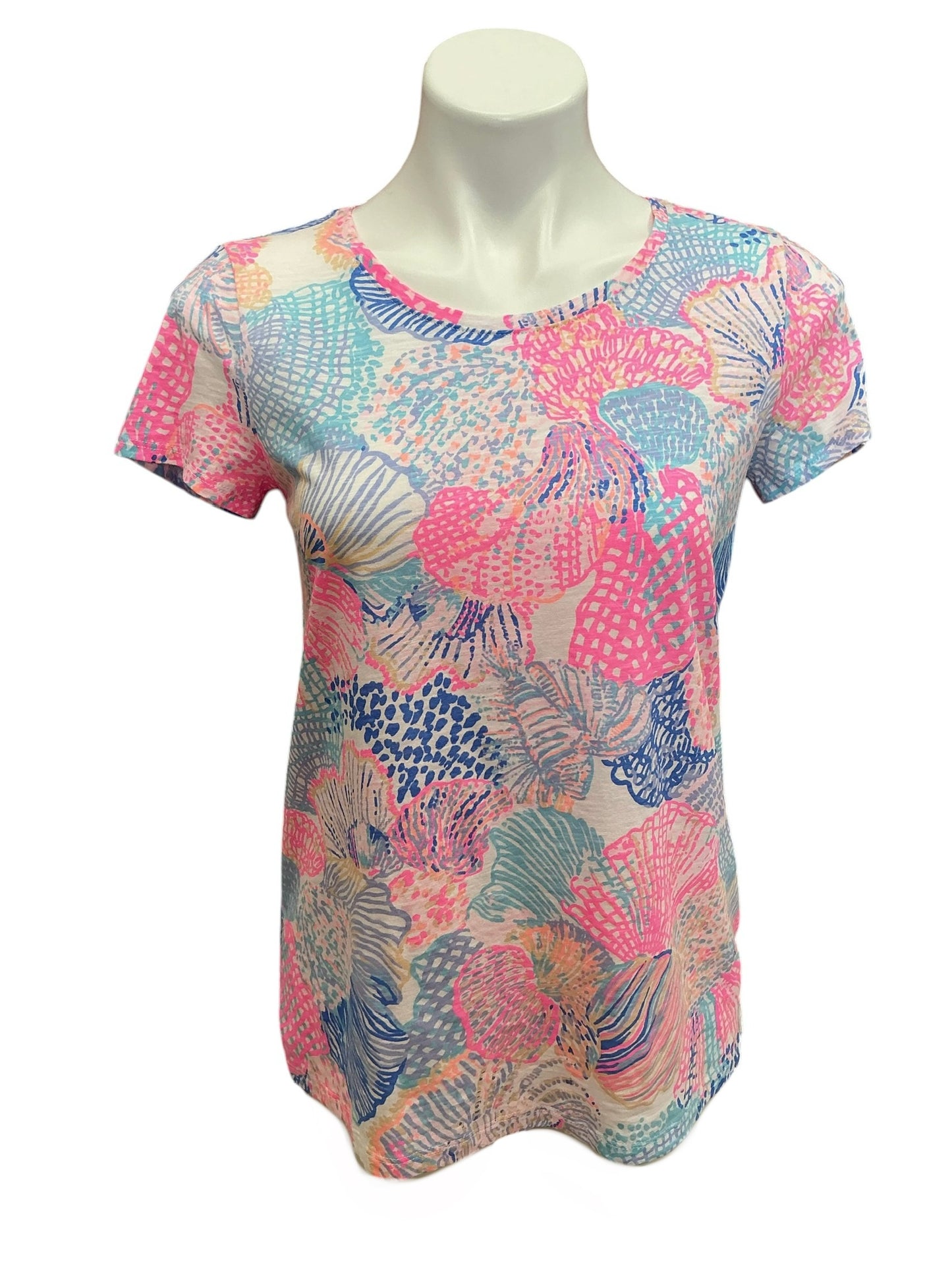 Lilly Pulitzer NWT Etta Scoop-neck Top Multi Roar Of The Seas - Size XS