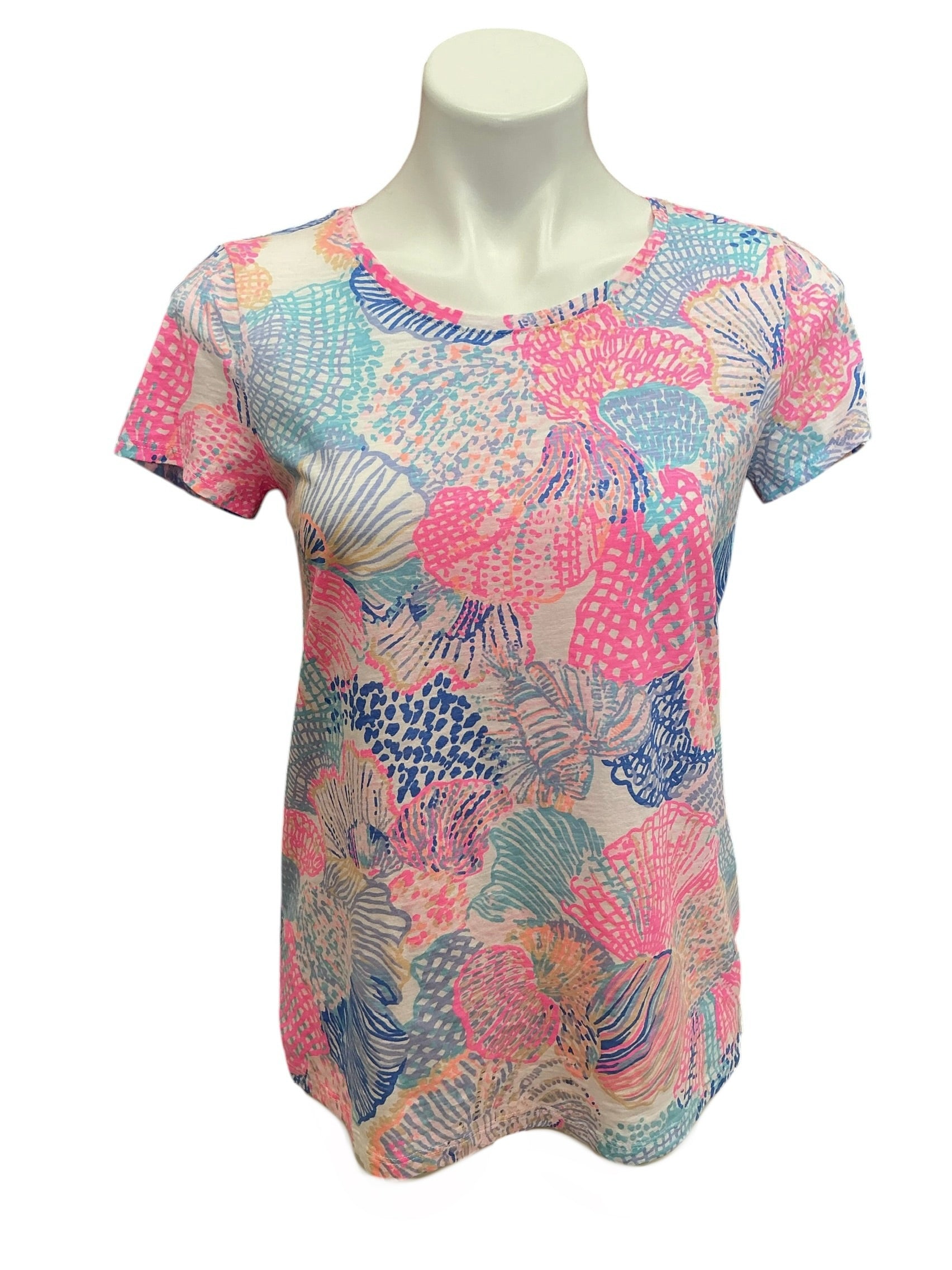 Lilly Pulitzer NWT Etta Scoop-neck Top Multi Roar Of The Seas - Size XS