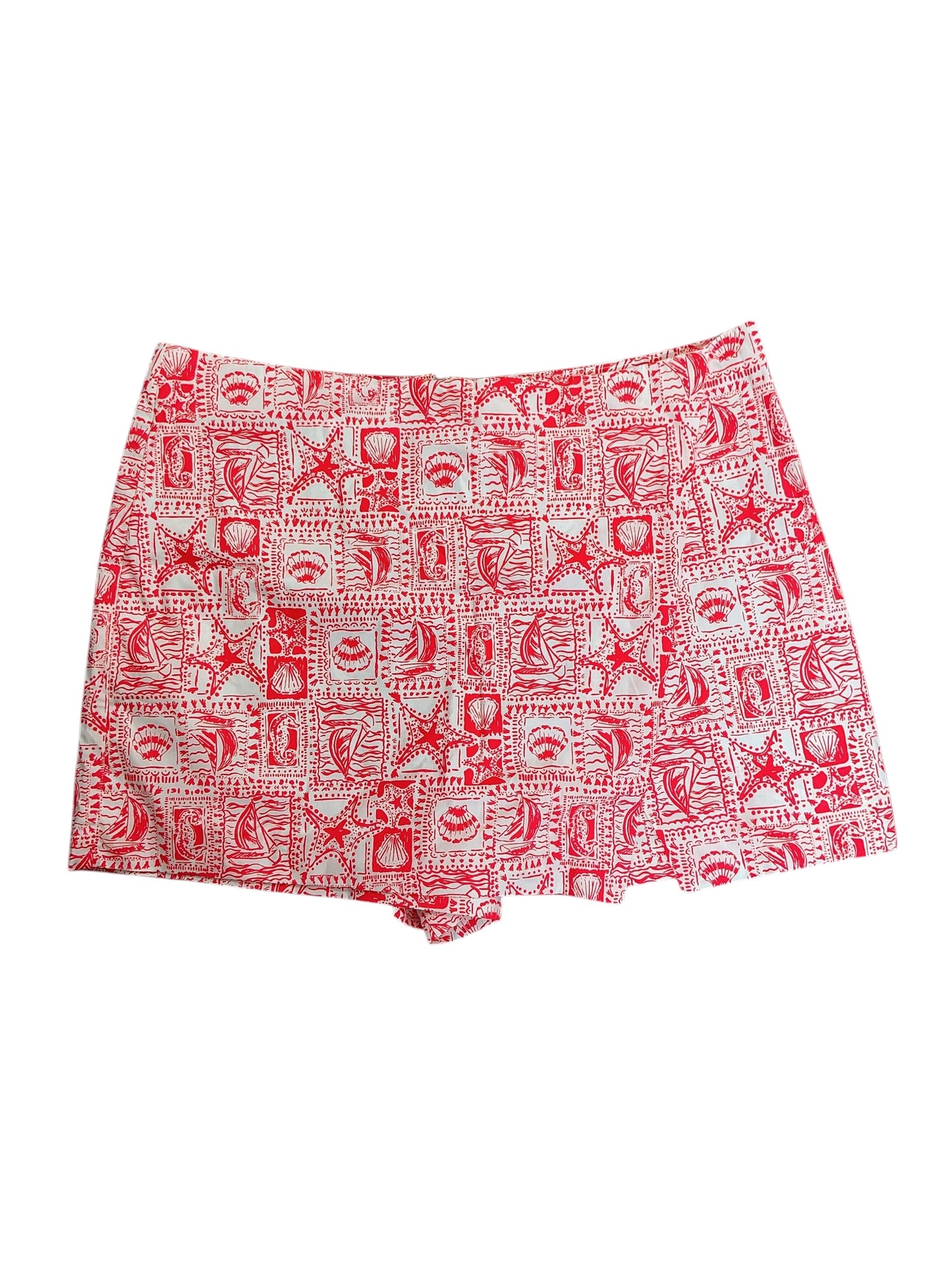 Lilly Pulitzer NWT Alicent Mini Skort Mizner Red Seaside Harbour - Size 16