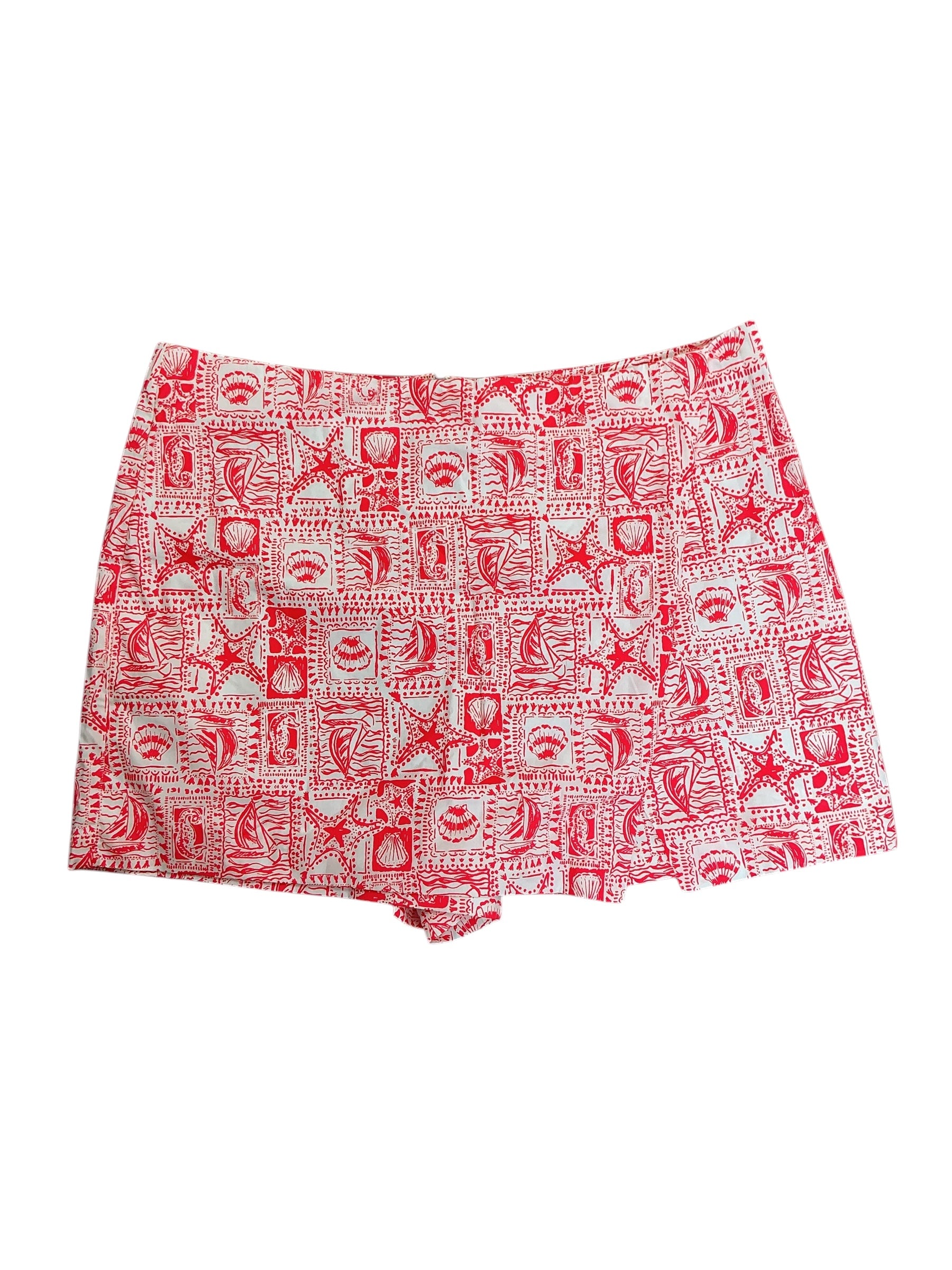 Lilly Pulitzer NWT Alicent Mini Skort Mizner Red Seaside Harbour - Size 16