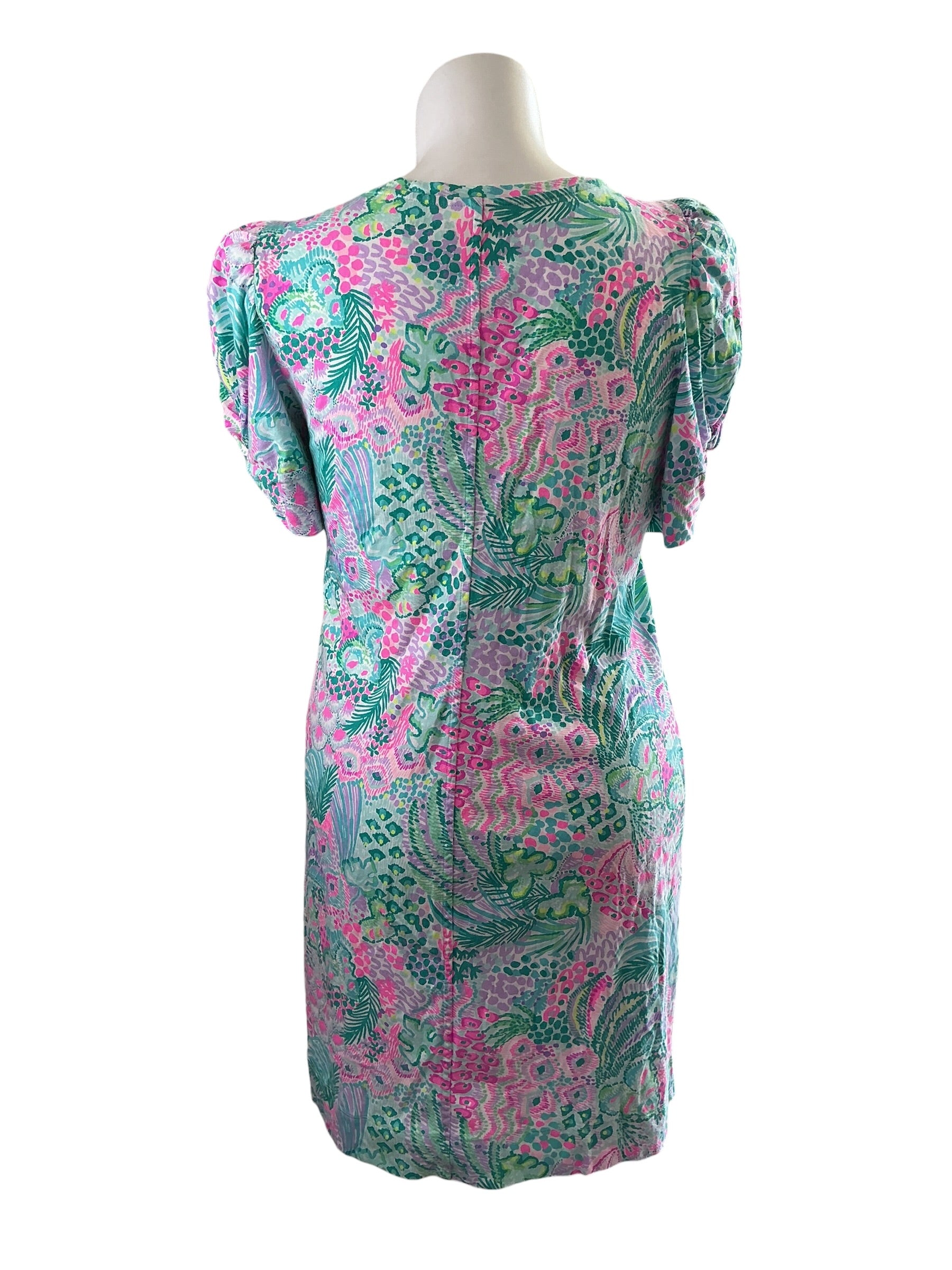 Lilly Pulitzer Haydn Short Sleeve Dress - Multi Banana Split - Size XL