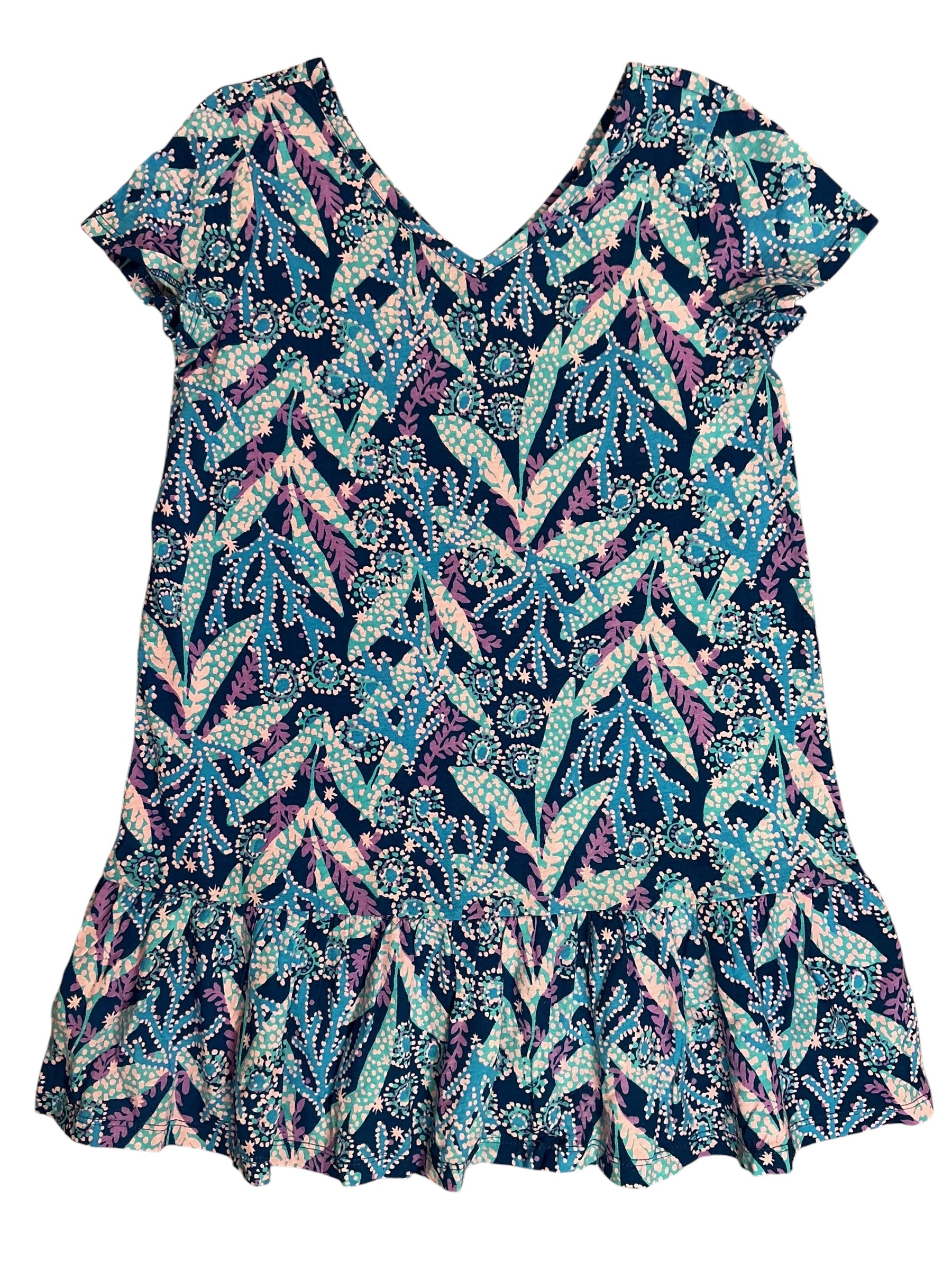 Lilly Pulitzer NWT Kids Girls Mini Camilla Short Sleeve Dress Barton Blue Star Gazing - Size M