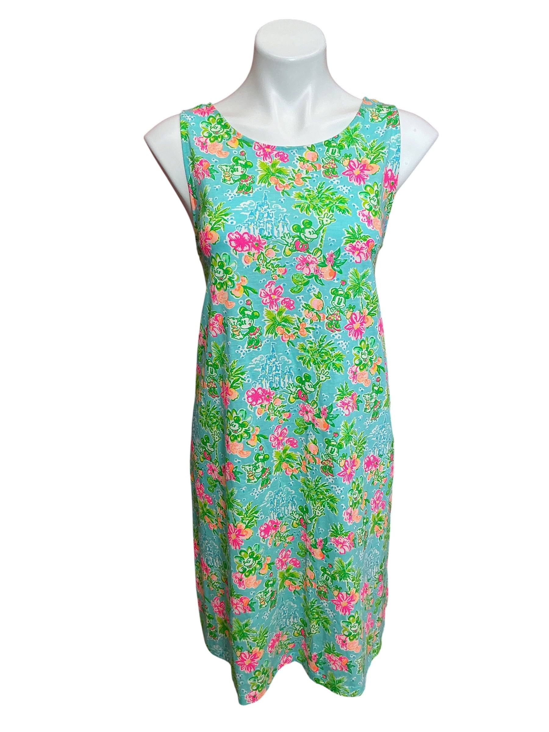 Lilly Pulitzer X Disney NWT Kristen Dress Blue Ibiza Lilly Loves Disney - Size L