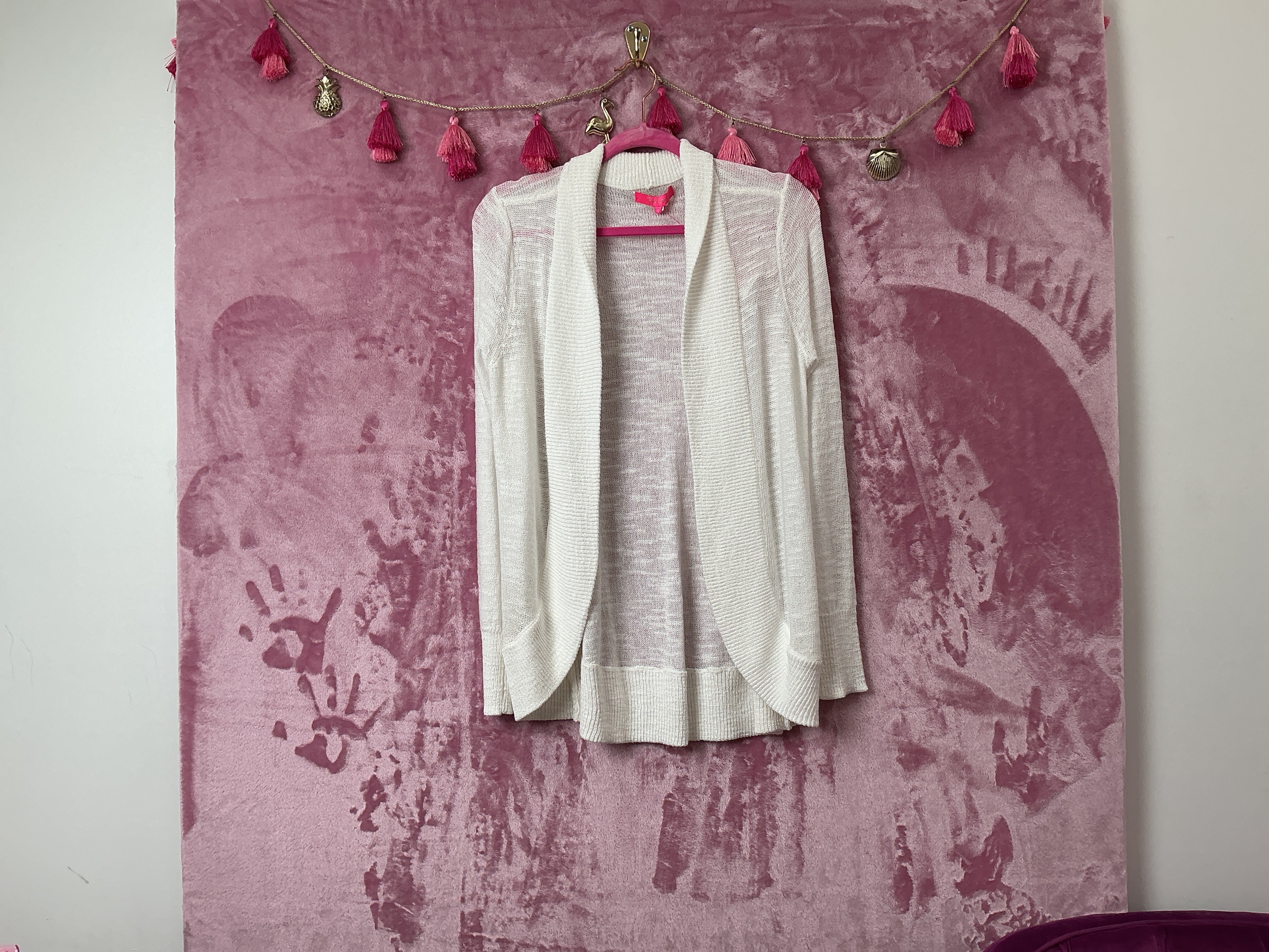 Lilly Pulitzer NWT Amalie Cardigan Resort White  - Size L