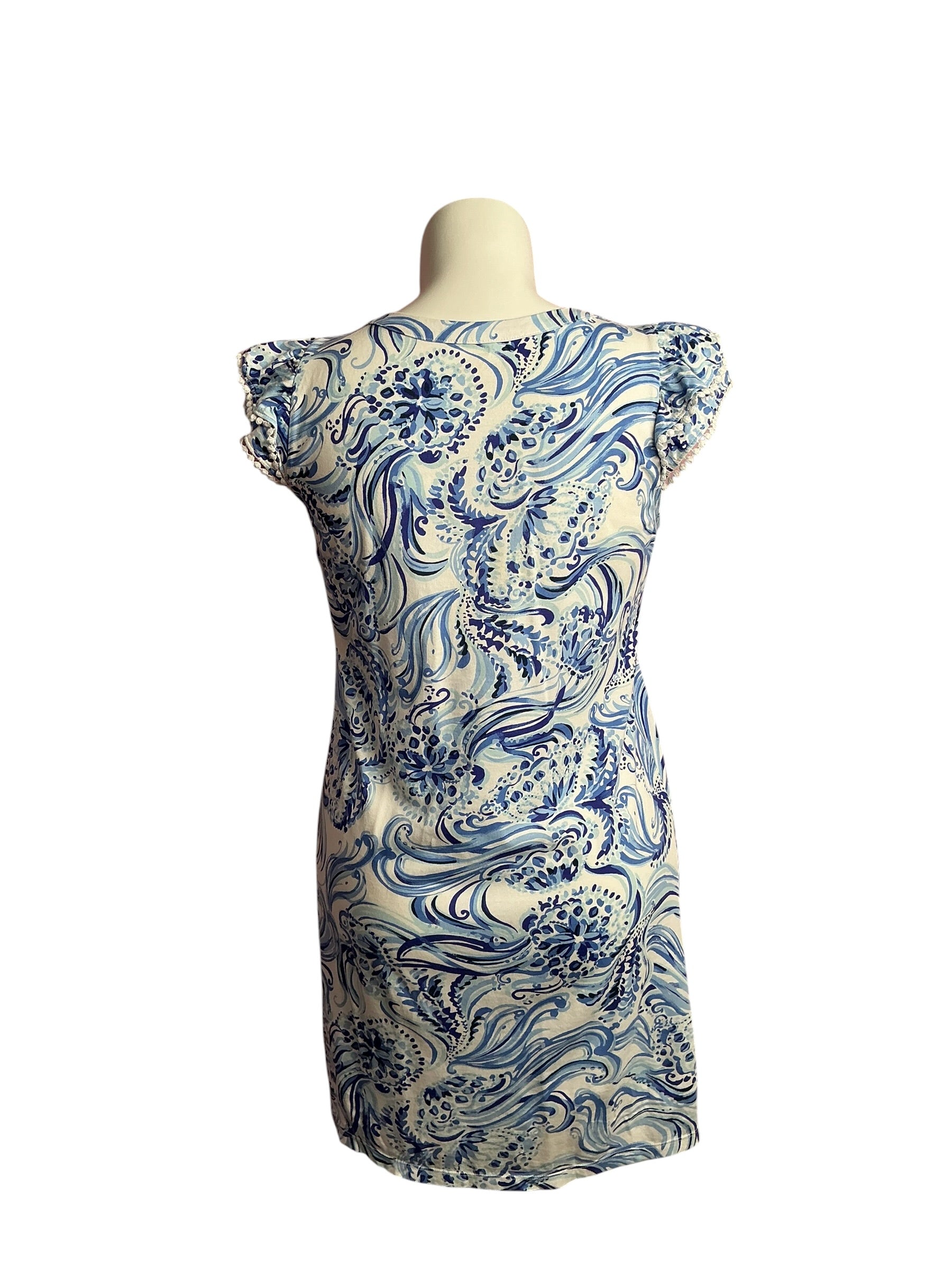 Lilly Pulitzer- Bridgett Shift Dress Resort White Don’t Be Jelly Size M