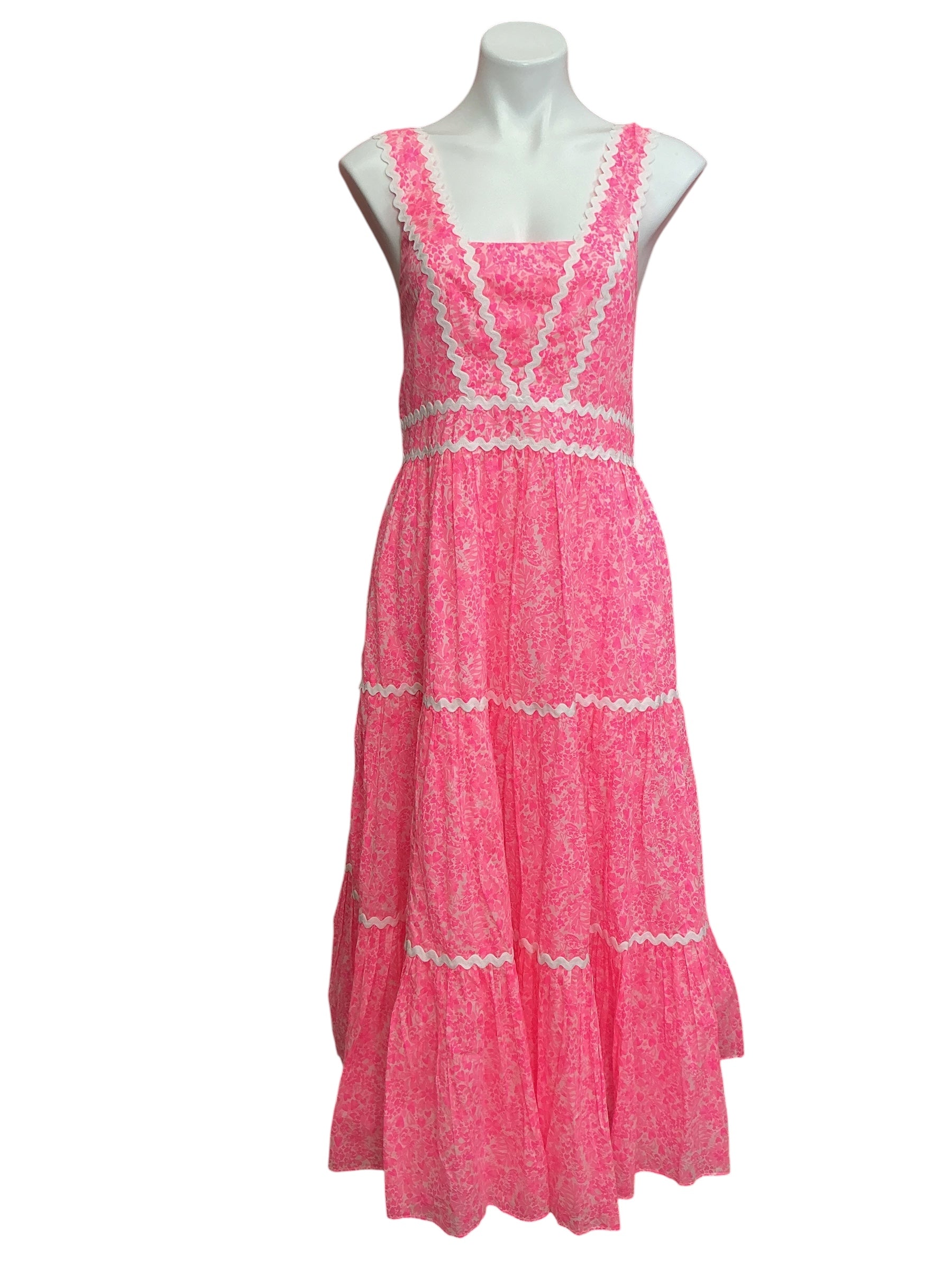 Lilly Pulitzer Pollie Midi Dress Pink Shandy Invest A Gator - Size 10