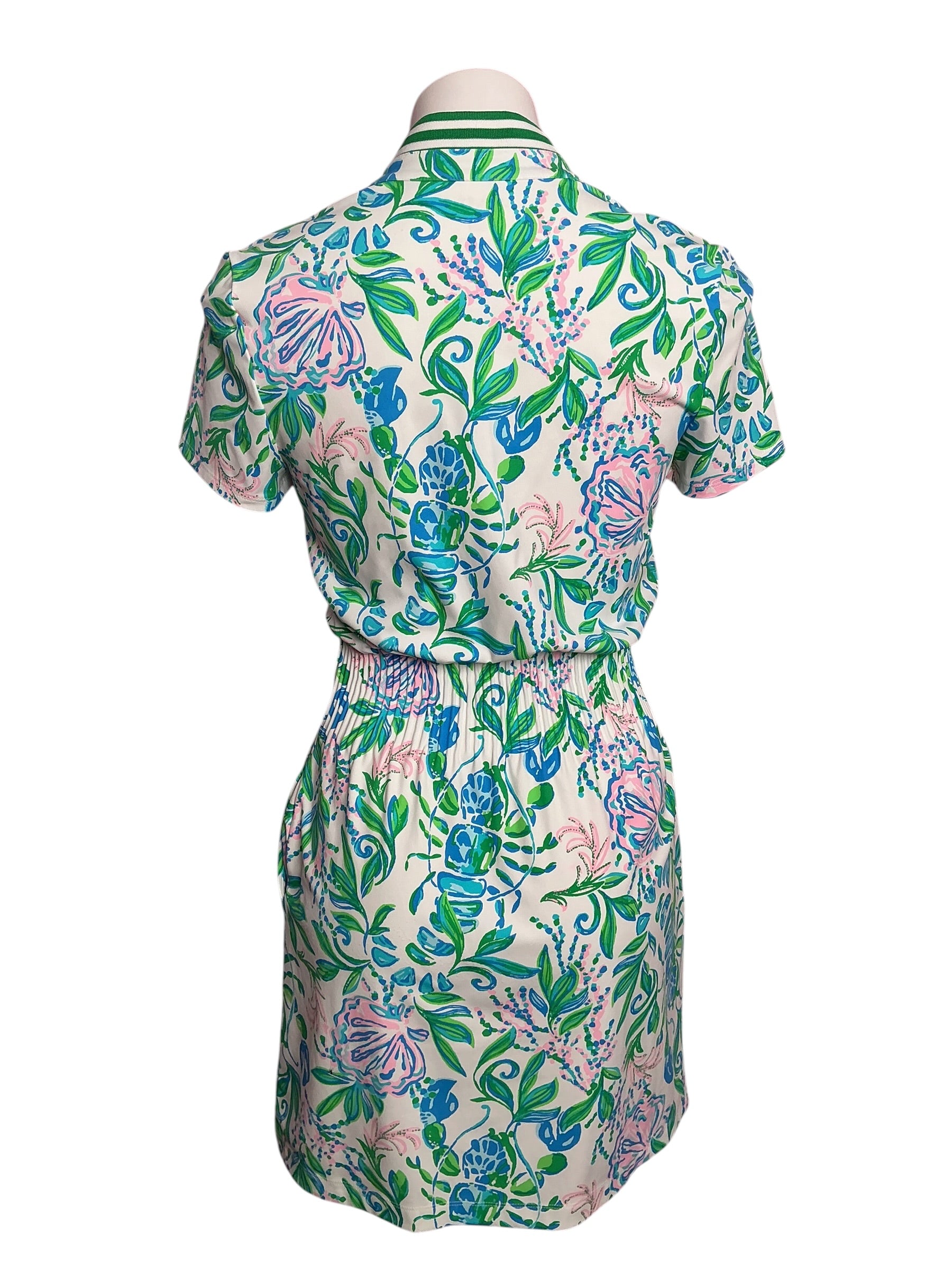Lilly Pulitzer UPF 50+ Luxletic Love Active Dress Dandy Lions Hydra Blue - Size XS