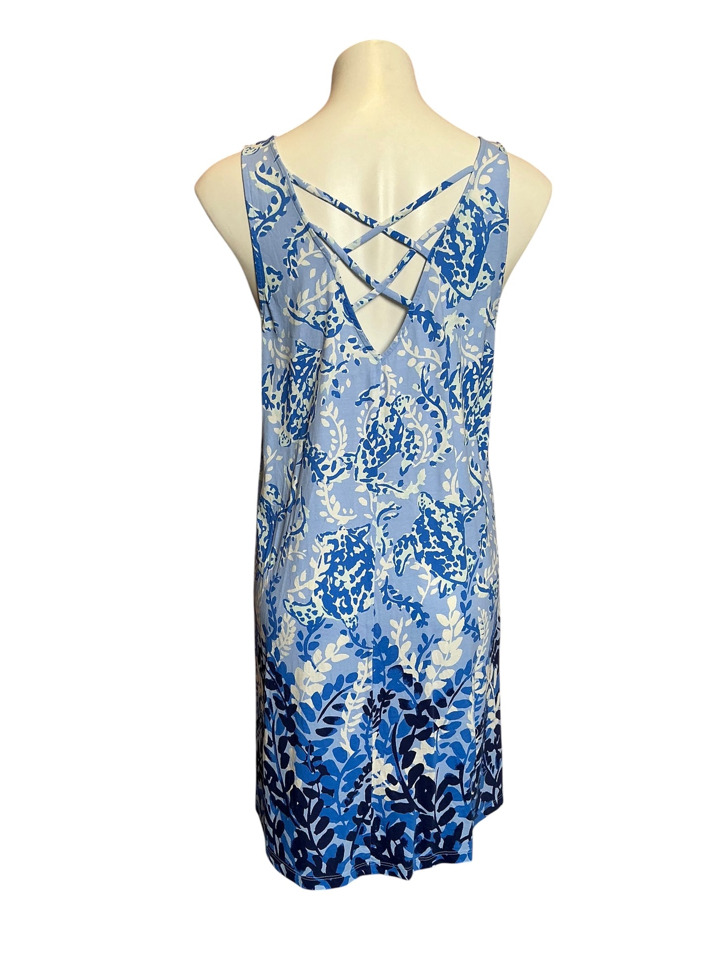Lilly Pulitzer Kristen Swing Dress Blue Peri Turtley Awesome - Size L