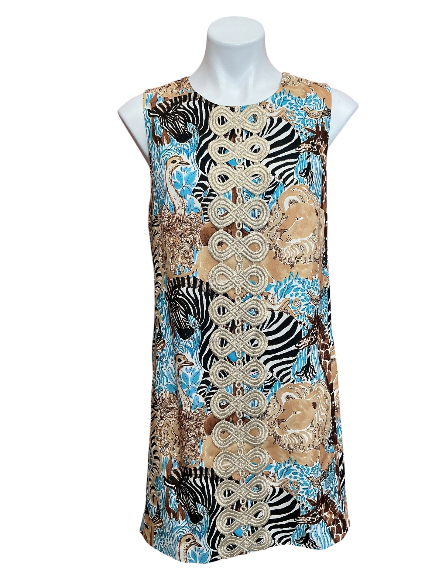 Lilly Pulitzer NWT Edita Shift Dress Breezy Aqua Lilly’s Zoo Engineered - Size 6