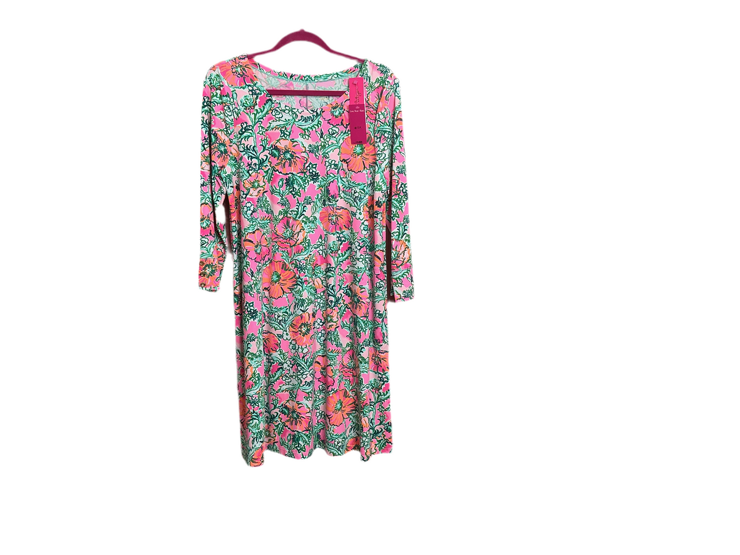 Lilly Pulitzer NWT,  Solia Dress, Perfect Poppy, Pink Size L