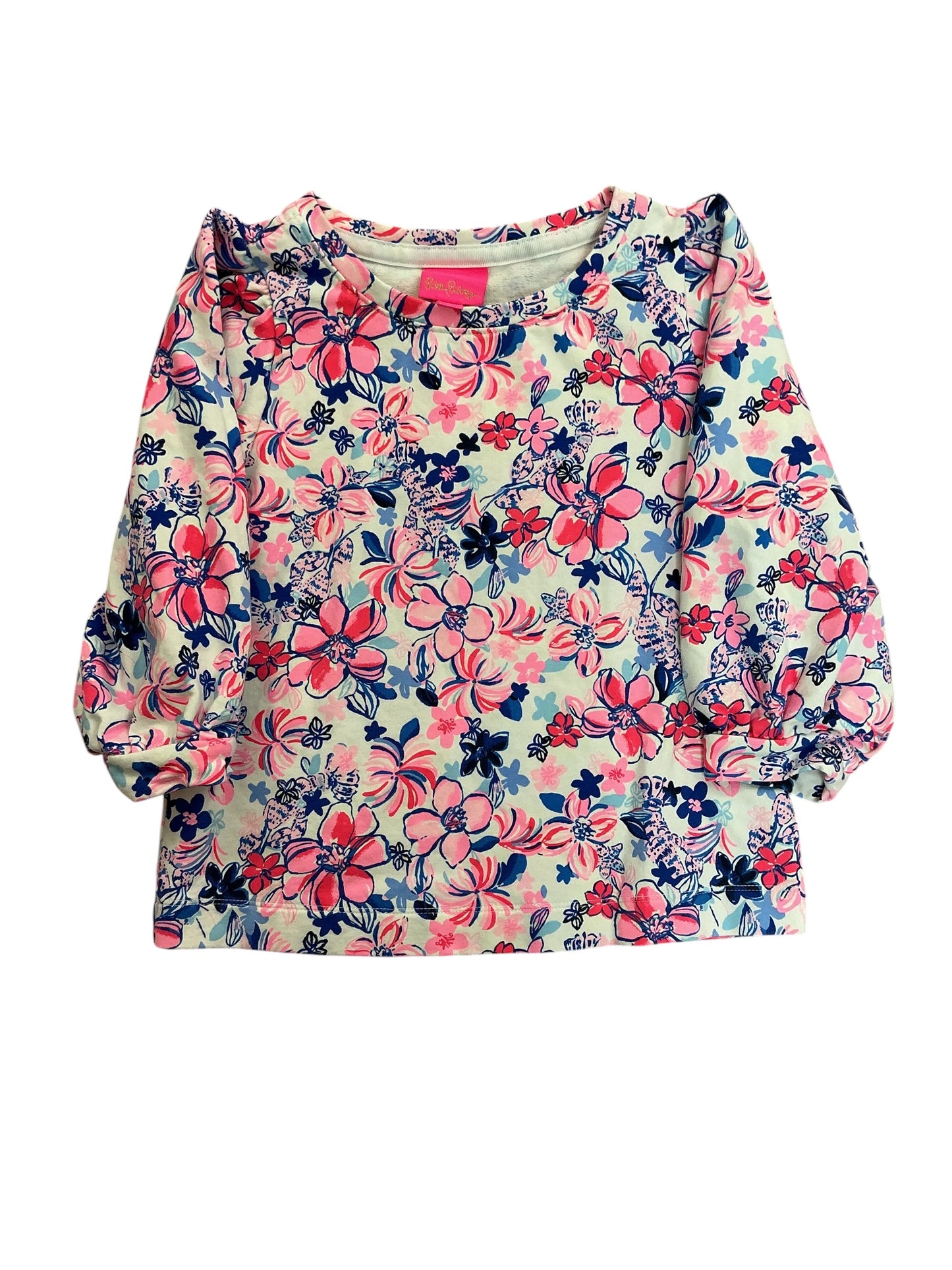 Lilly Pulitzer Kids Girls Mini Corden Sweatshirt Resort White Party Like A Lobstar - Size L 8-10