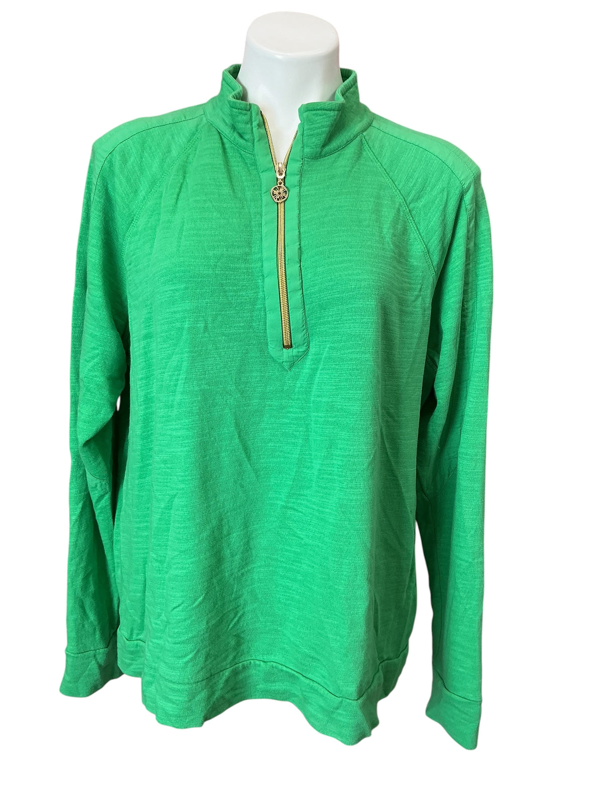 Lilly Pulitzer Luxletic Ashlee Half Zip Pullover Top Spearmint - Size XL