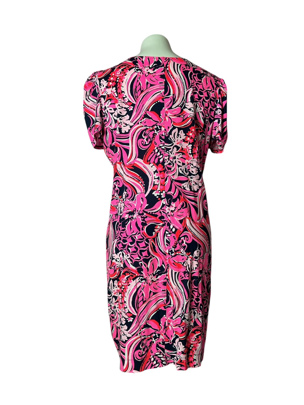 Lilly Pulitzer Dress Low Tide Navy Flirty Fins and Feathers - Size L