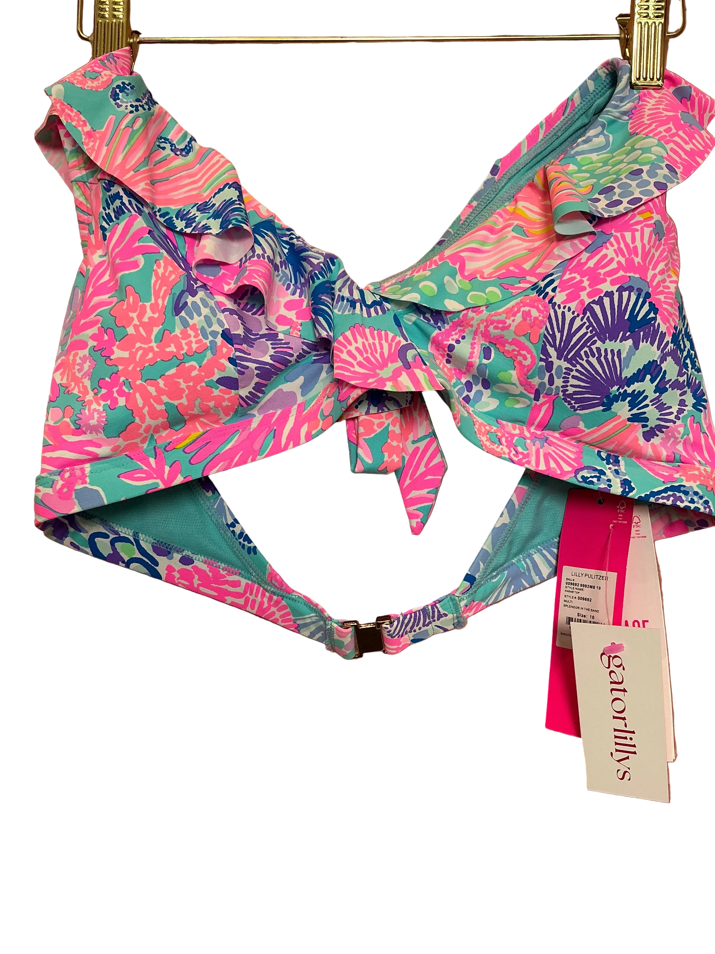 Lilly Pulitzer NWT - Kasme Swim Top - Multi - Splendor In The Sand - Size 10