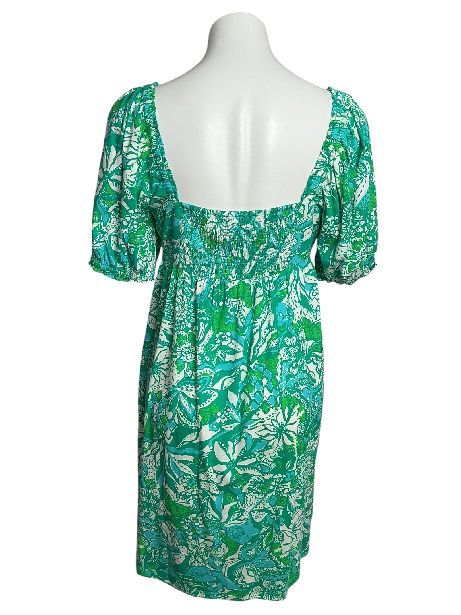 Lilly Pulitzer NWT Delaney Short Sleeve Dress Botanical Green Safari Sangria - Size 10