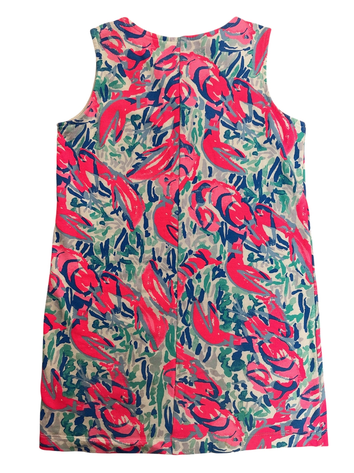 Lilly Pulitzer Kids Girls Mini Harper Shift Dress Cosmic Coral Cracked Up - Size M 6-7