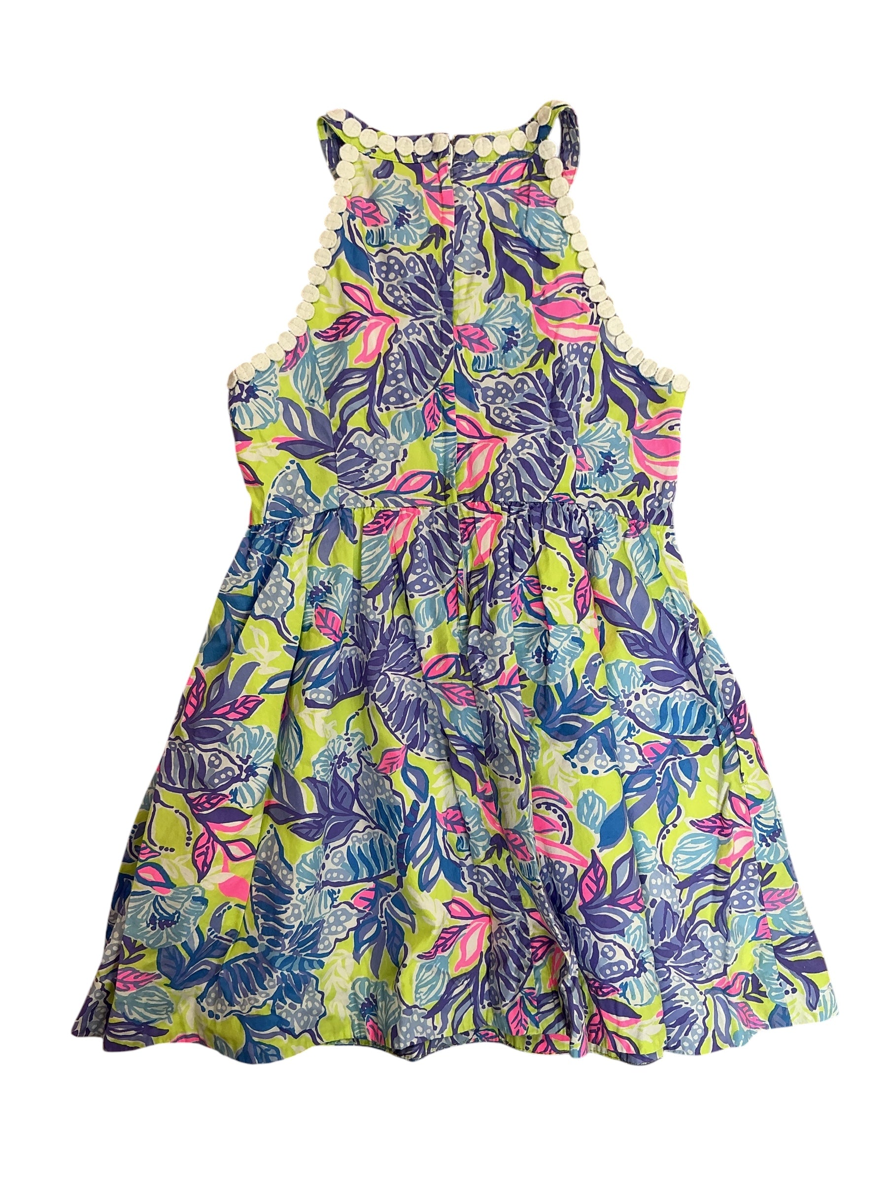Lilly Pulitzer Girls Kids Little Kinley Dress  Dew Drop Stay Fly - Size 8