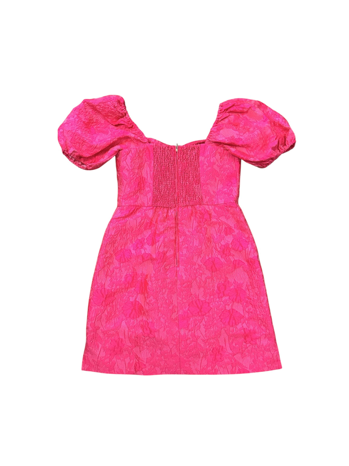 Lilly Pulitzer NWT Morena Short Sleeve Romper Passion Fruit Pink Leaf An Impression Jacquard - Size 00