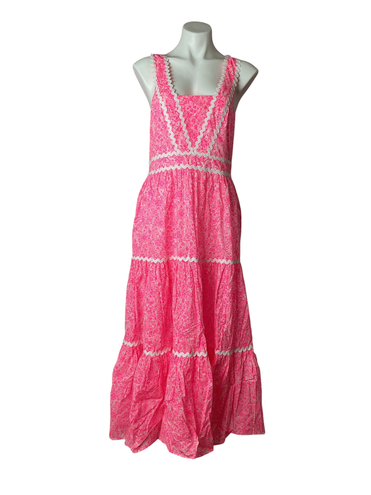 Lilly Pulitzer NWT Pollie Cotton Midi Dress Pink Shandy Invest A Gator - Size 14