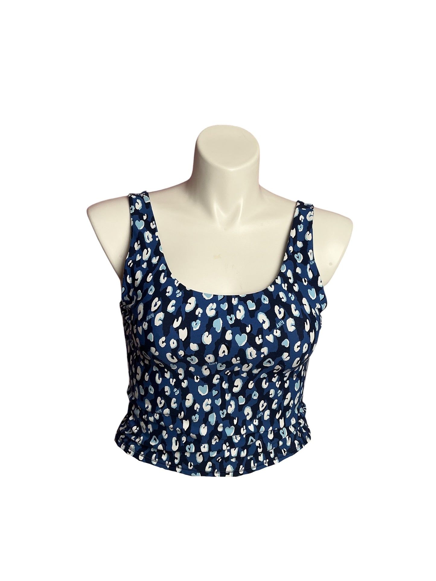 Lilly Pulitzer- UPF 50+ Luxletic Ari Reversible Active Tank Low Tide Navy Leopard Size L