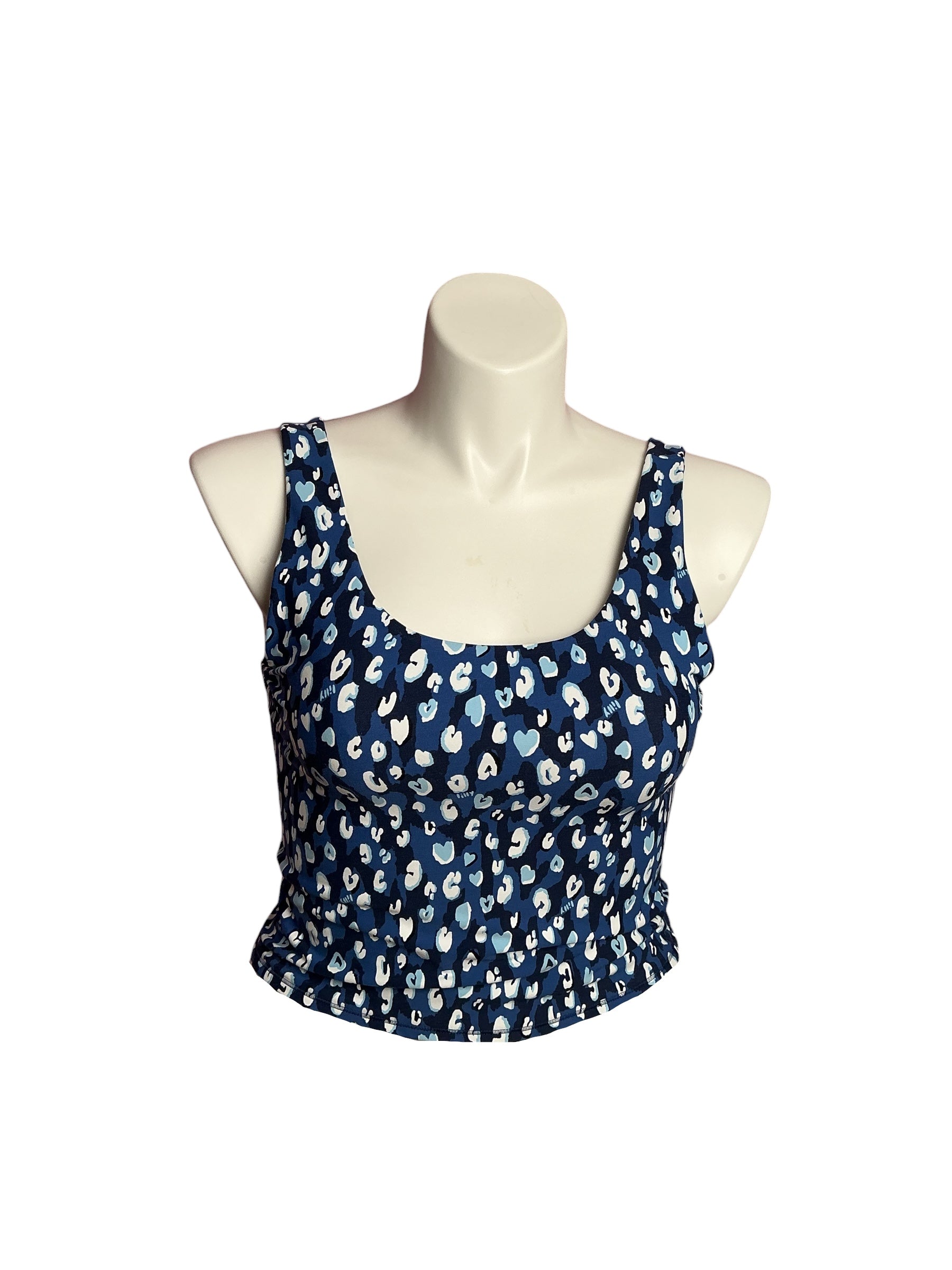 Lilly Pulitzer- UPF 50+ Luxletic Ari Reversible Active Tank Low Tide Navy Leopard Size L