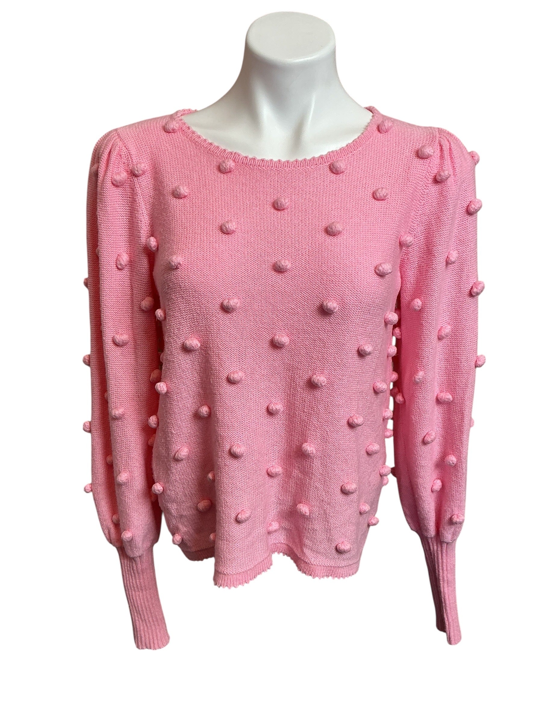 Lilly Pulitzer Kippa Pom Pom Sweater Pink Blossom - Size S