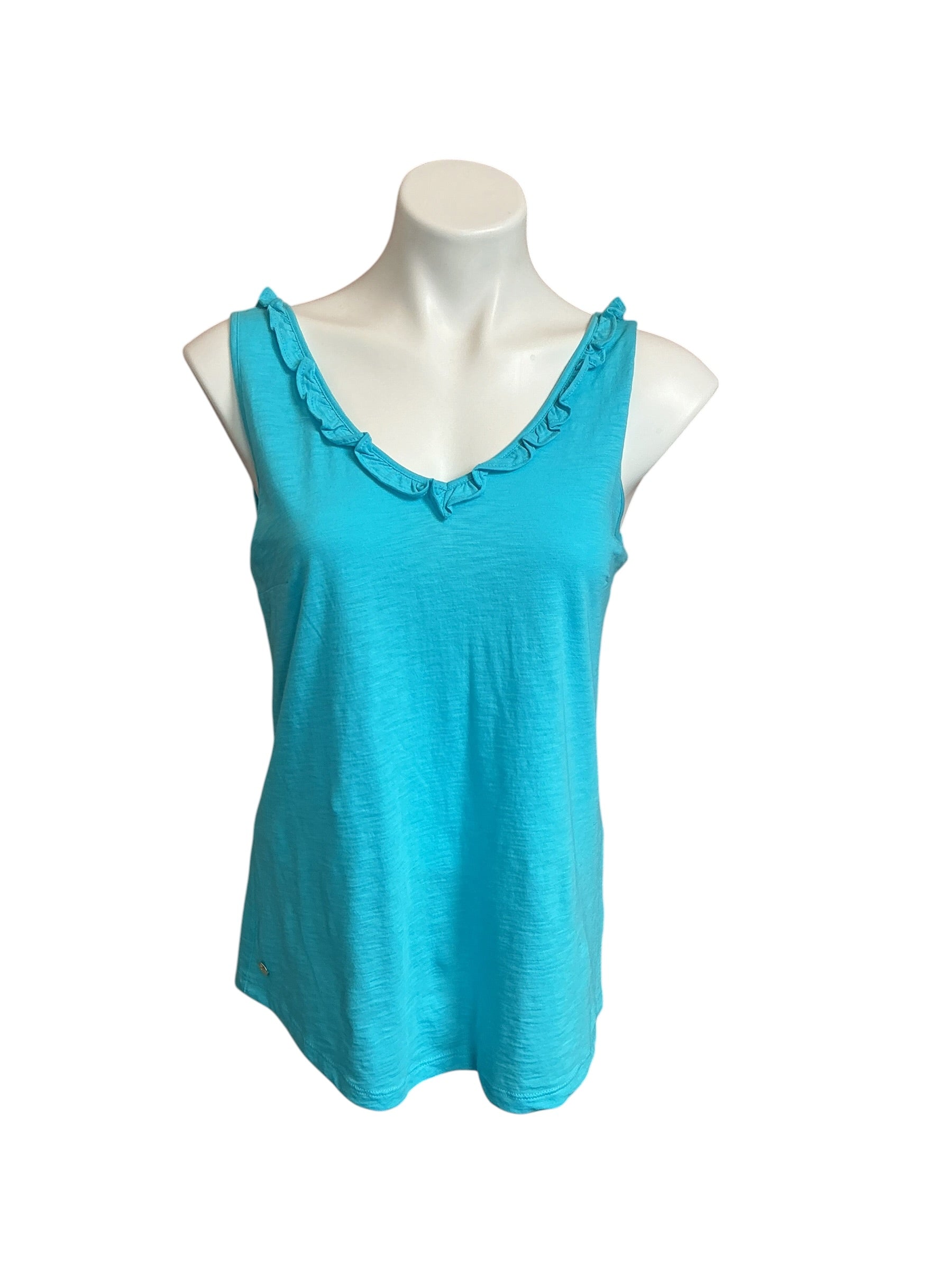 Lilly Pulitzer NWT Gigi Ruffle Top - Bermuda Blue - Size XS