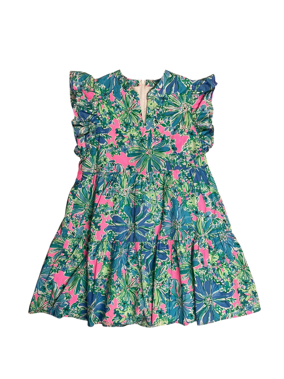 Lilly Pulitzer Kids Girls Mini Aldena Dress Soleil Pink Good Hare Day - Size 8