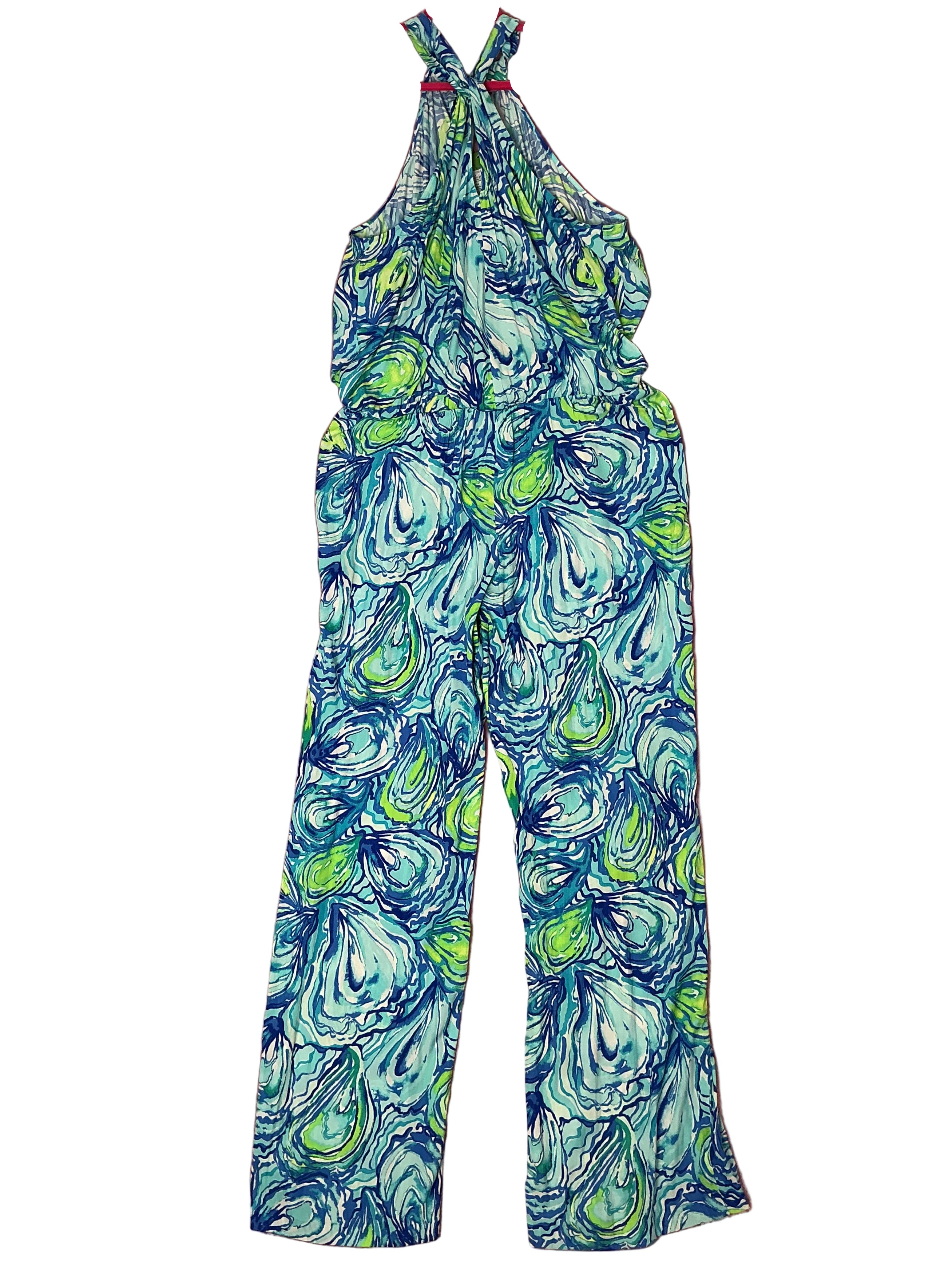 Lilly Pulitzer NWT - Emmy Jumpsuit - Sparkling Blue Oh Shucks - Size XL
